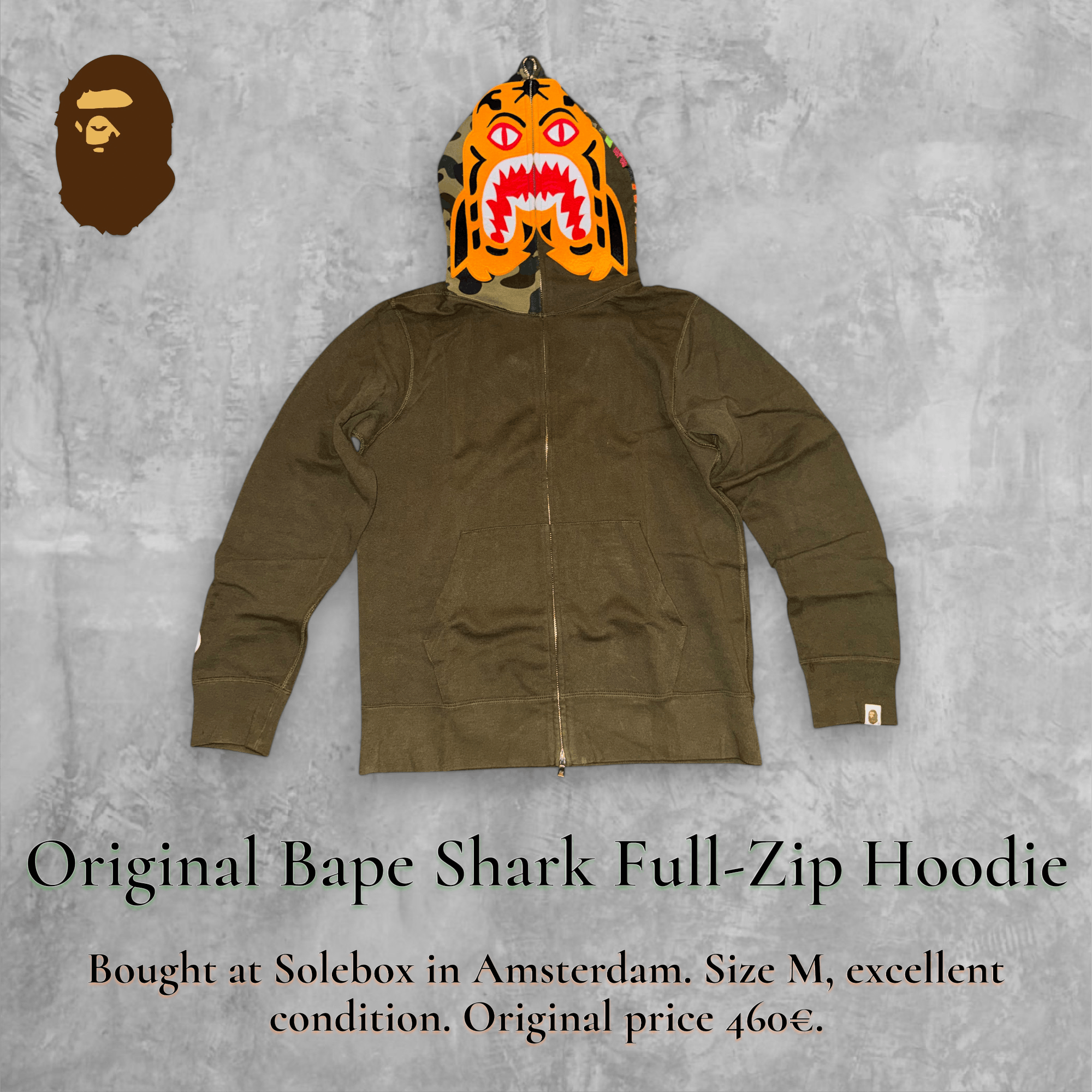 Bape Original Bape Shark Full-Zip Hoodie Size US M / EU 48-50 / 2 - 1 Thumbnail