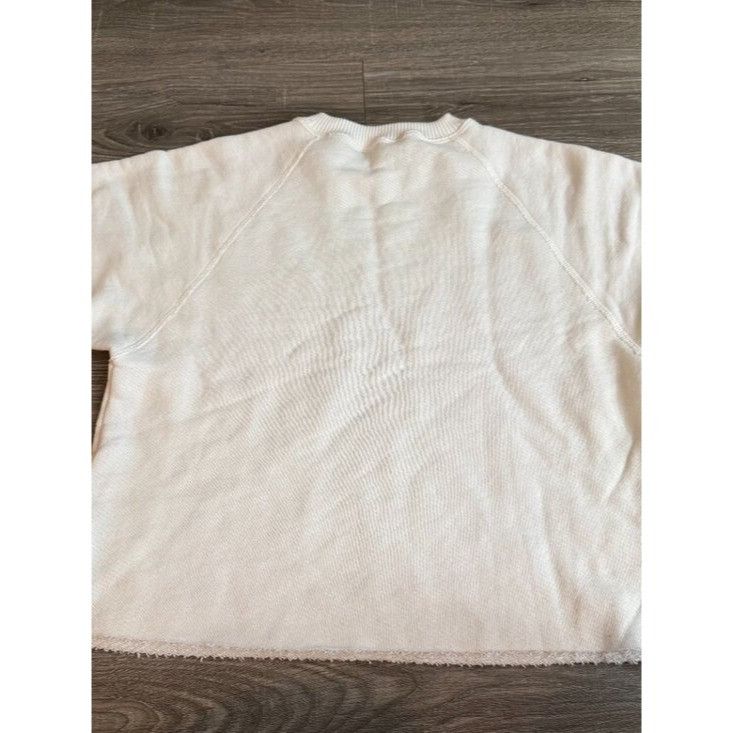 AG Adriano Goldschmied AG Adriano Goldschmied Women's White Crop Short Sleeve Sweat Size S / US 4 / IT 40 - 6 Thumbnail