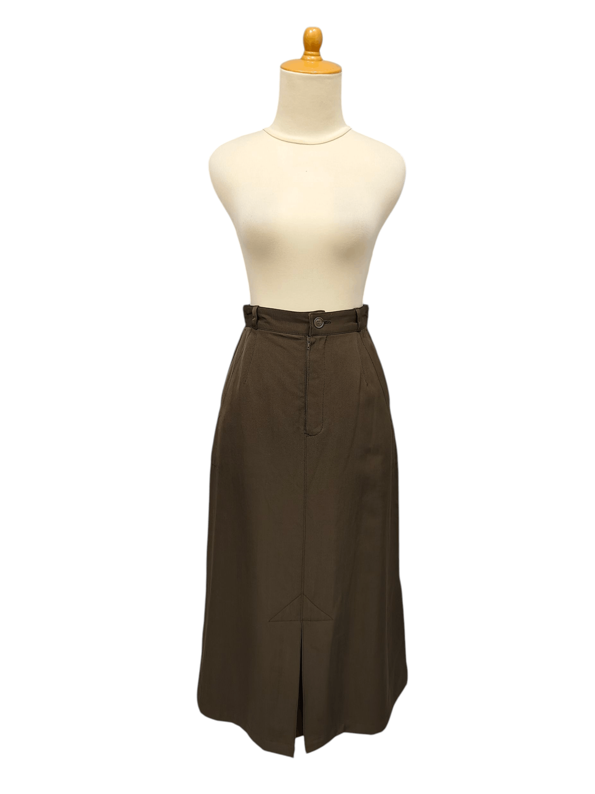Issey Miyake 80s Issey Miyake🇯🇵Archive Center Vent Pleated A-Line Skirt Size 28" / US 6 / IT 42 - 11 Thumbnail