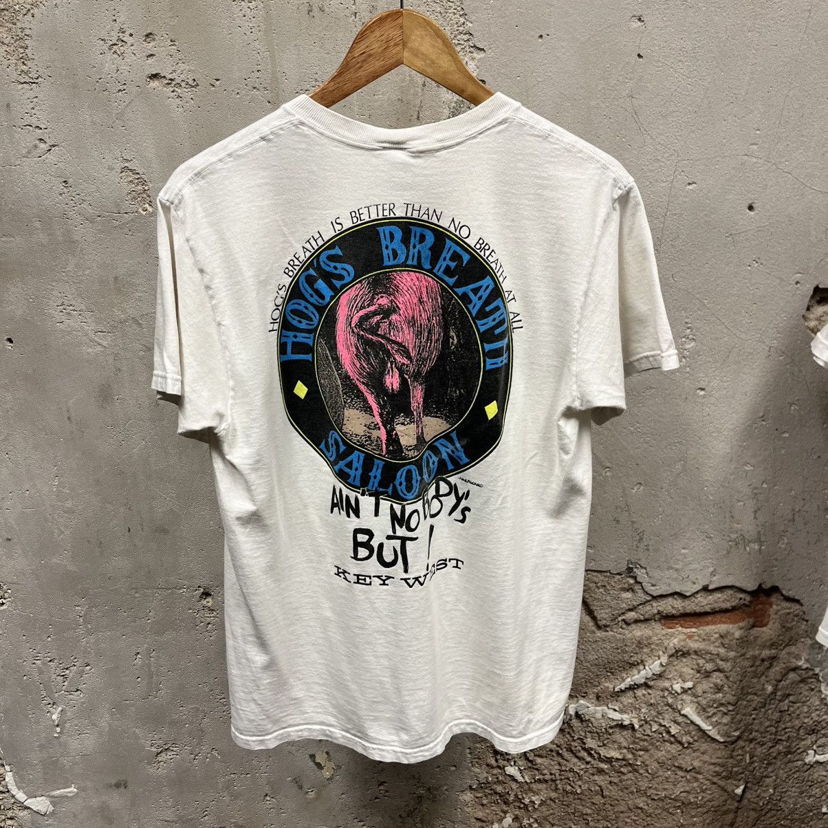 Vintage Vintage 90s Hogs Breath Saloon Pig Is That Your Face? Tee M Size US M / EU 48-50 / 2 - 2 Thumbnail