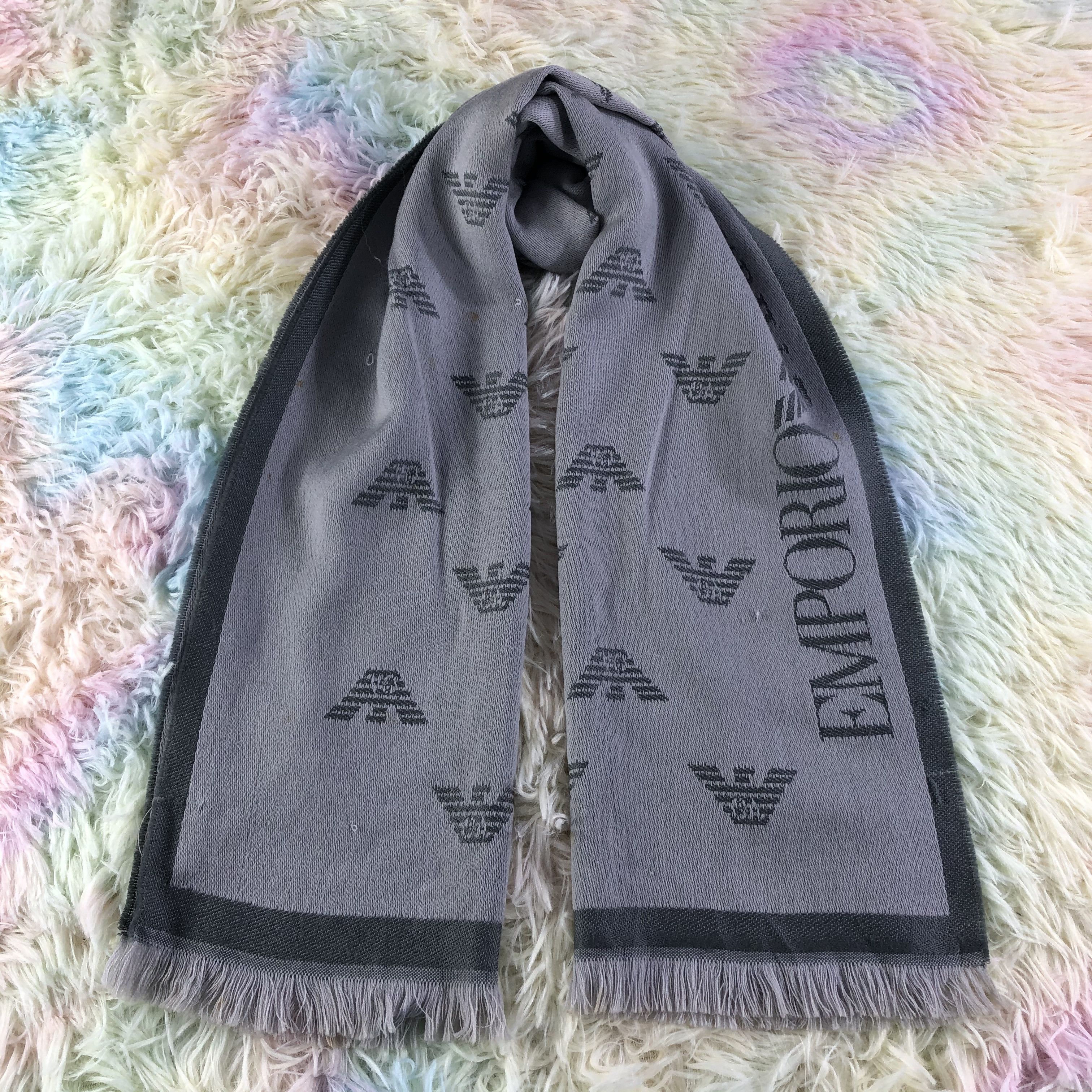 Emporio Armani × Vintage Emporio Armani Scarf / Muffler / Neckwear Size ONE SIZE - 1 Thumbnail