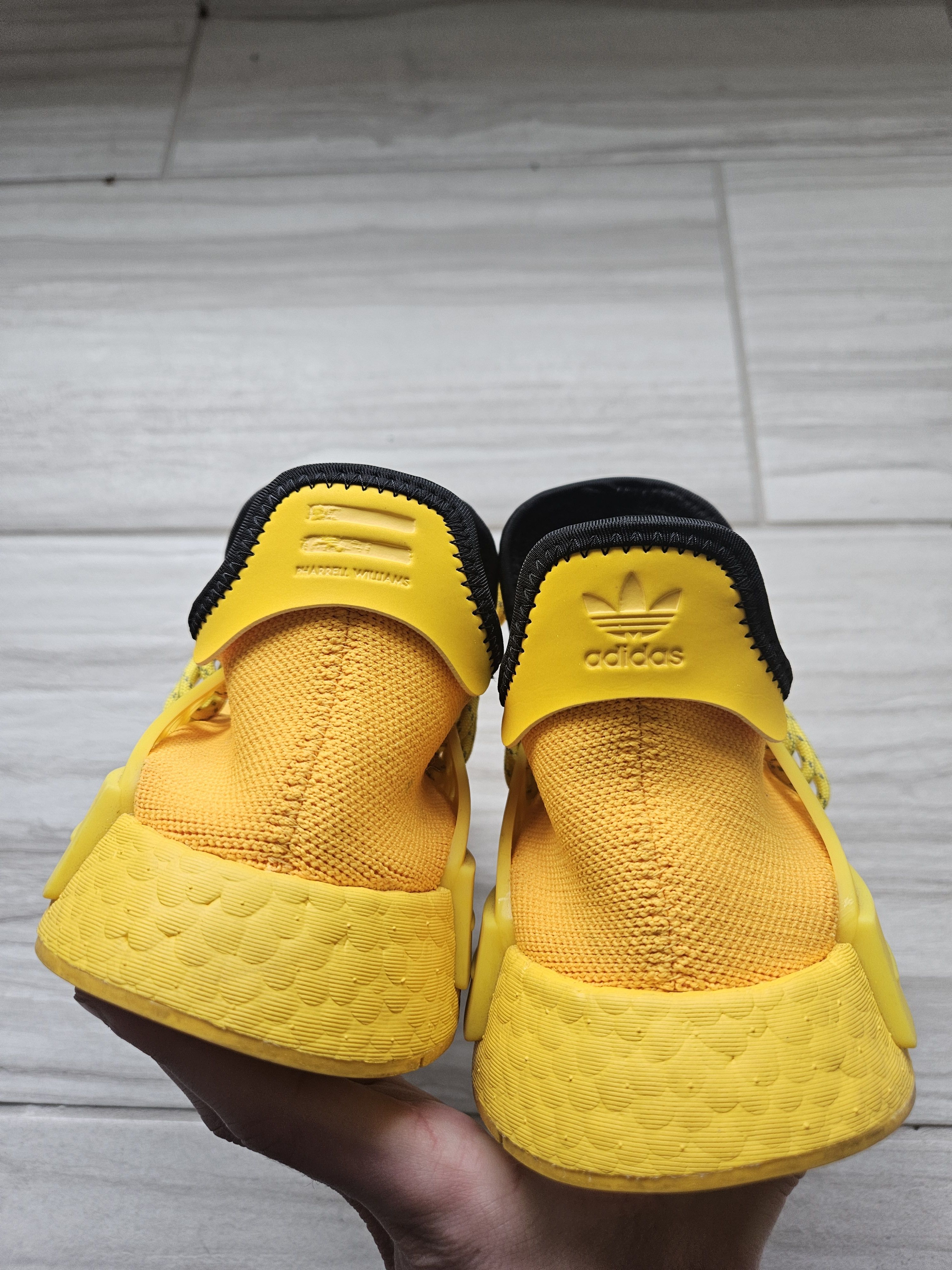 Adidas × Pharrell NMD Human Race Yellow Hindi Pack Sneakers Size US 11 / EU 44 - 4 Thumbnail