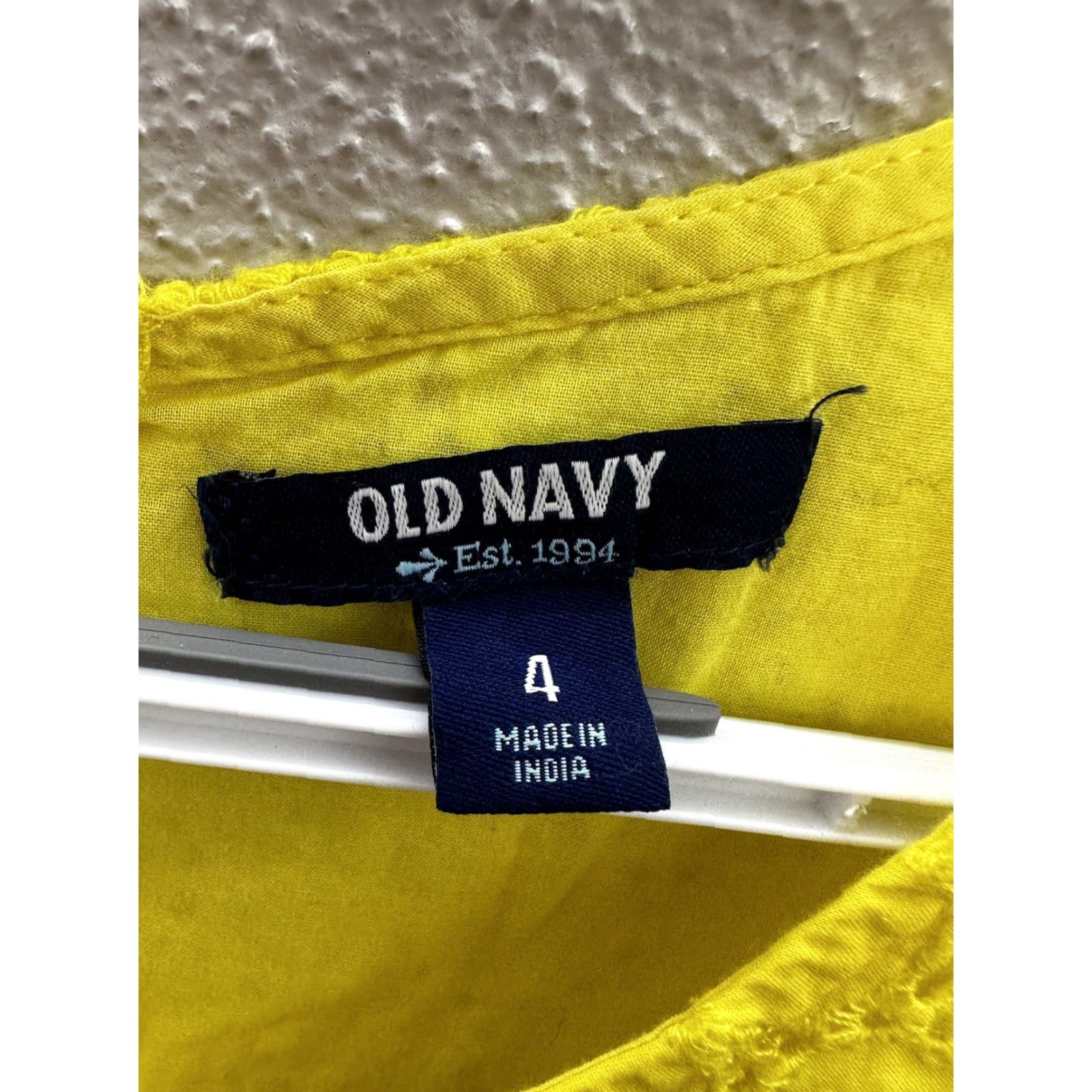 Old Navy Old Navy Dress Womens Eyelet Embroidered Yellow Sleeveless Short A-Line 4 Womens Size S / US 4 / IT 40 - 4 Thumbnail
