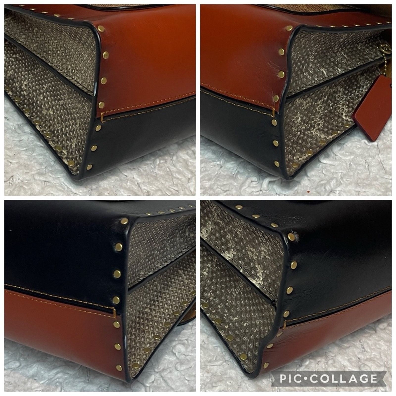 Coach Coach Parker 1941 Snakeskin Rivets Chain Bag Size ONE SIZE - 10 Thumbnail