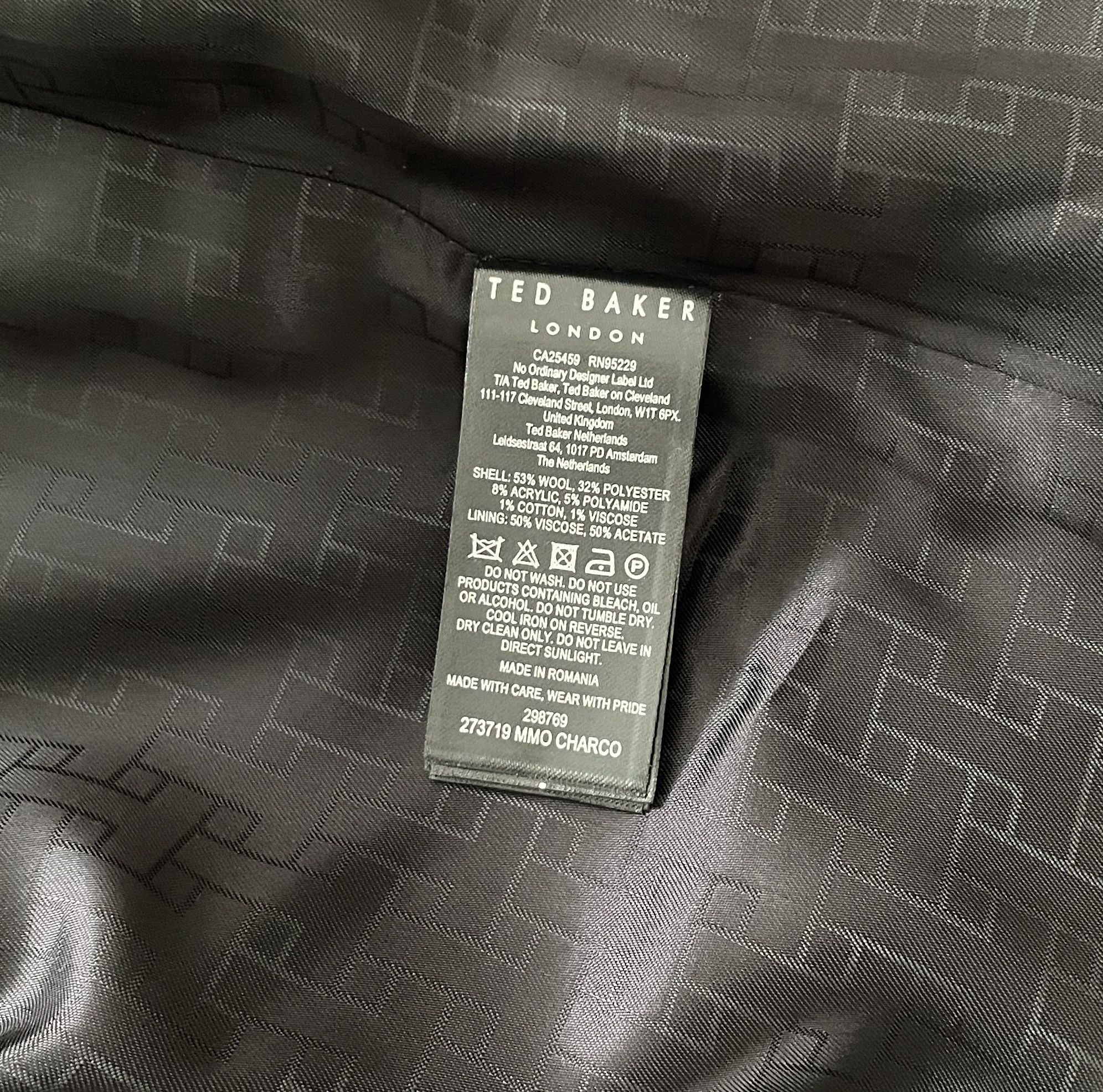 Ted Baker Ted Baker 273719 Mens Olive Green Wool Blend Peacoat Size 2 Size US M / EU 48-50 / 2 - 9 Thumbnail