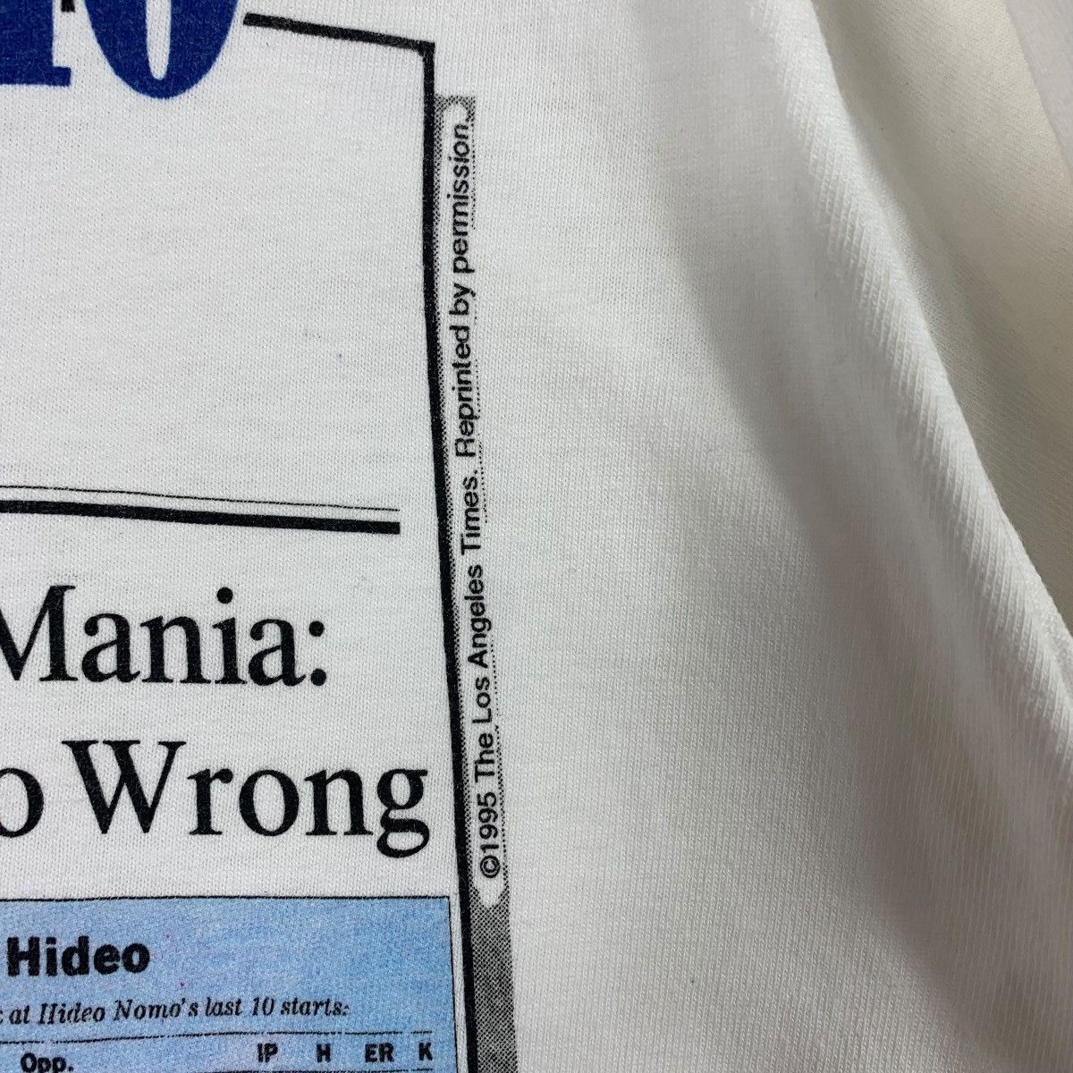 MLB × Vintage Vintage 90s HIDEO NOMO LA DODGERS newspaper printed tee Size US M / EU 48-50 / 2 - 12 Thumbnail