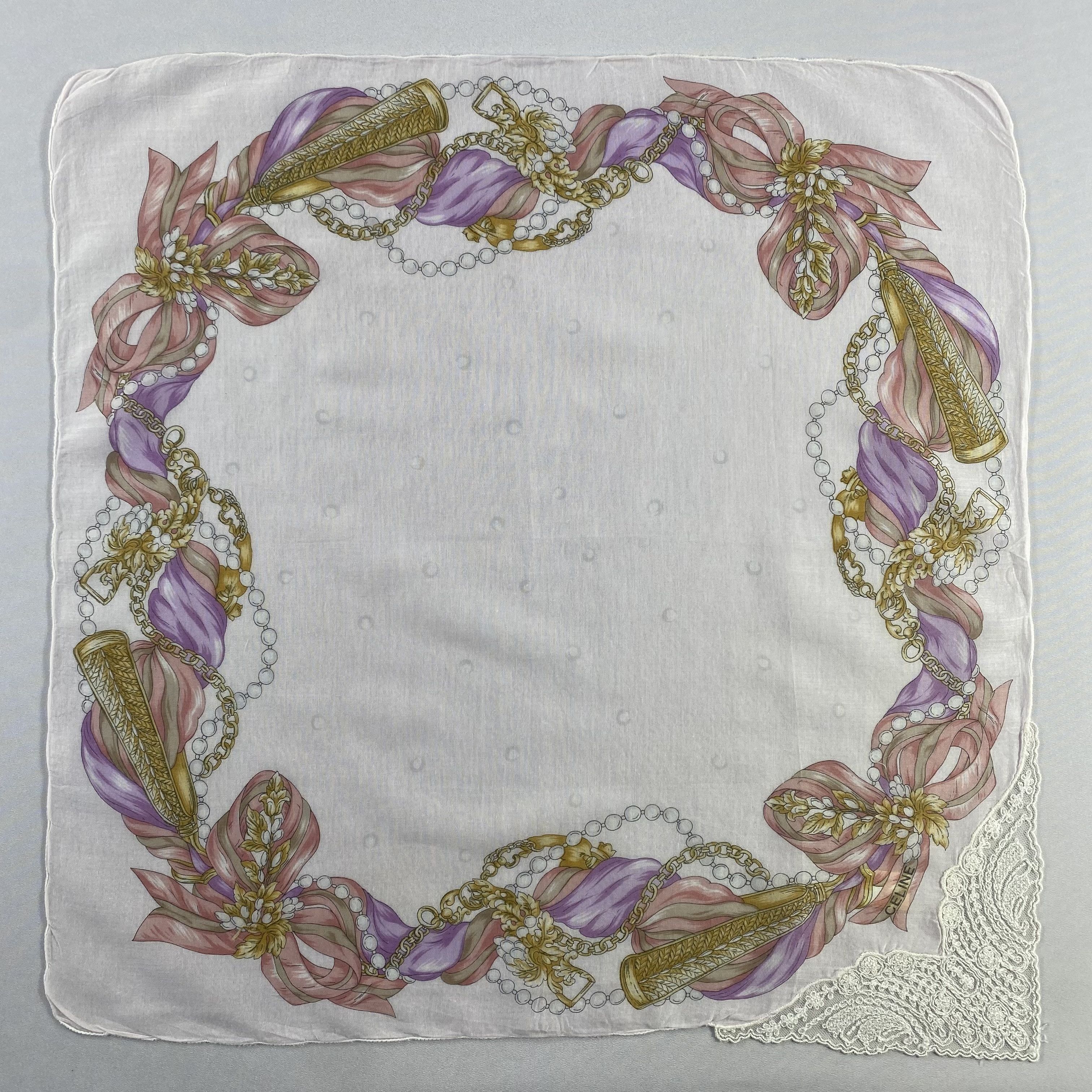 Celine × Vintage Celine Handkerchief / Neckerchief / Bandana-P1485 Size ONE SIZE - 1 Thumbnail