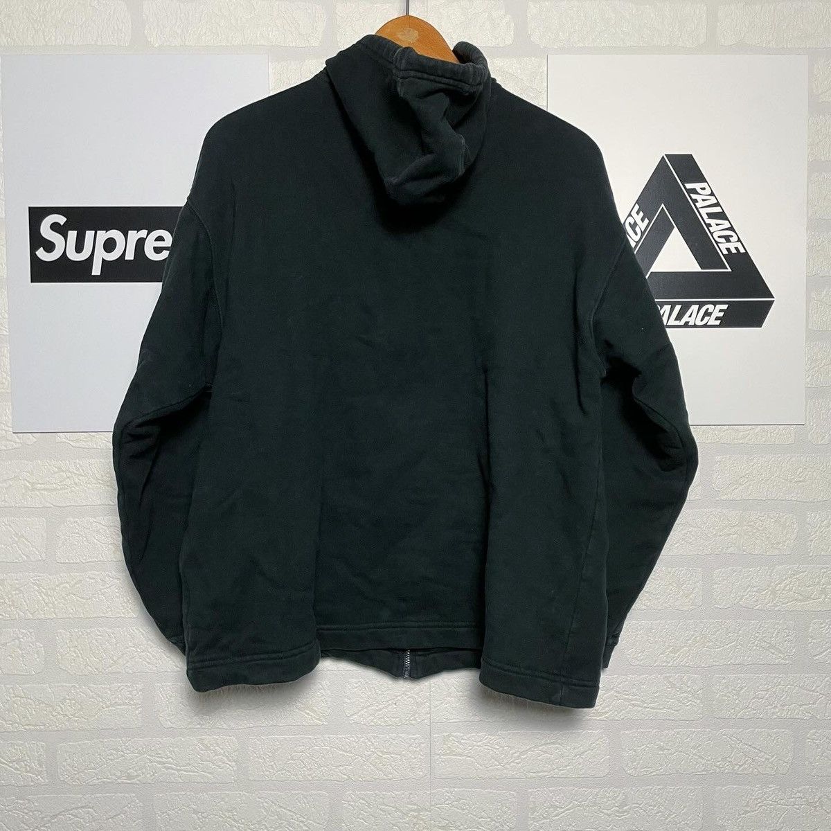 Nike × Vintage Vintage Nike Small Swoosh 90s Zip Hoodie Size L / US 10 / IT 46 - 2 Thumbnail