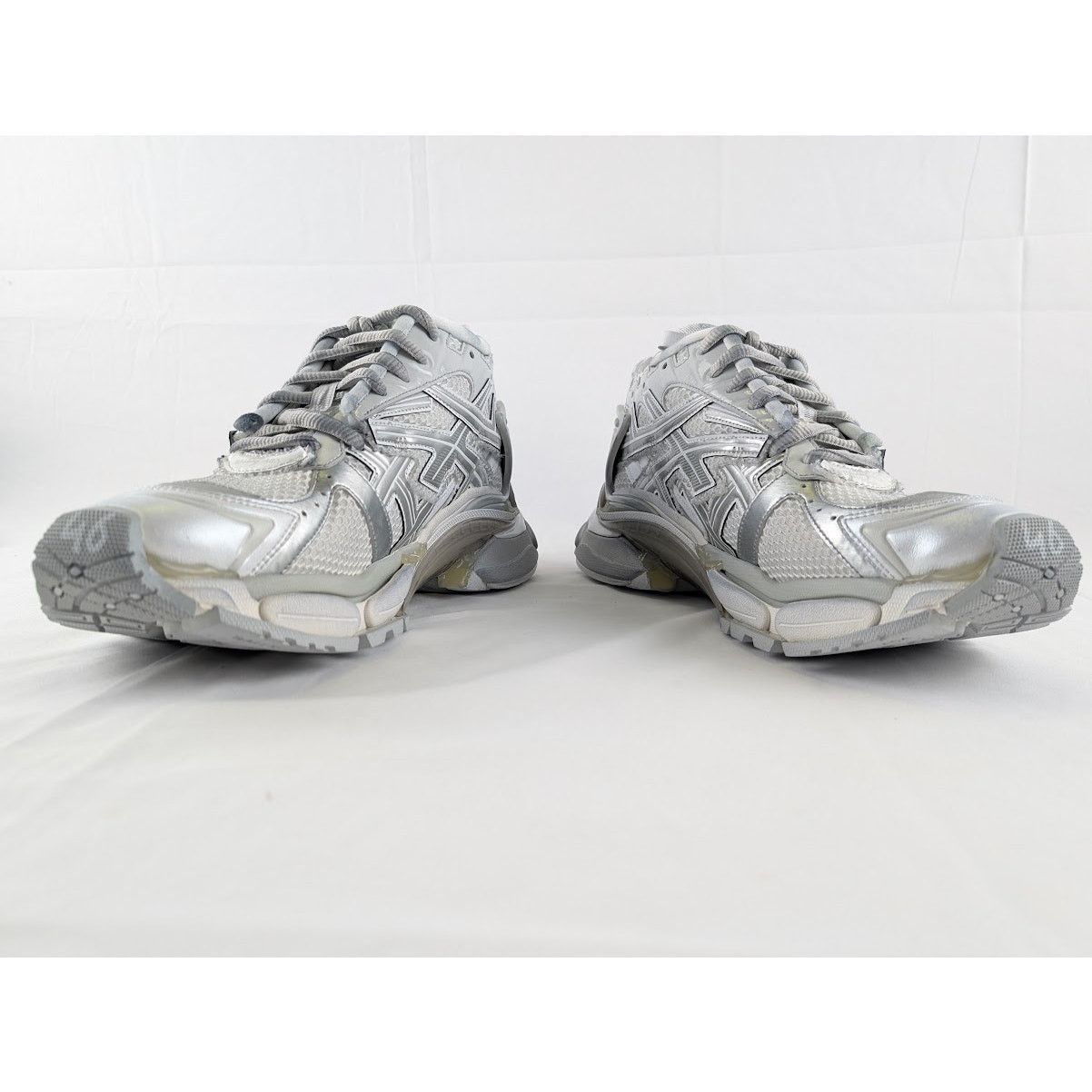 Balenciaga o1rshd1 Upper Mesh Rubber Metallic Runner in Silver/Grey Size US 13 / EU 46 - 12 Thumbnail
