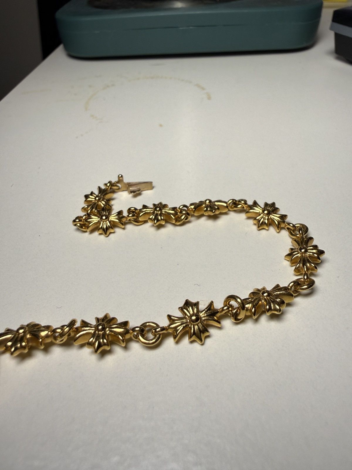 Chrome Hearts Chrome Hearts Gold Tiny E Cross Plus Bracelet Logo small Size ONE SIZE - 17 Thumbnail