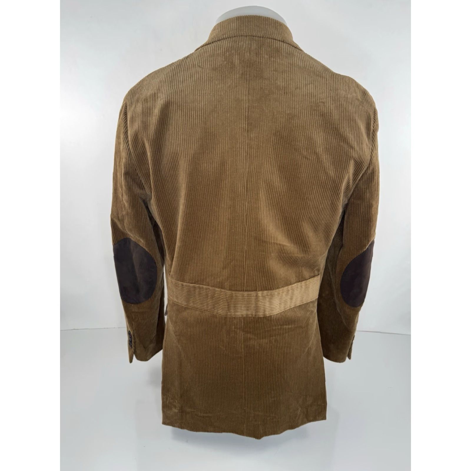 Brooks Brothers BROOKS BROTHERS Corduroy Blazer Jacket Belted Back Elbow Patch 40 R Brown Mens Wool Corduroy Blazer B1 EXC Size 40R - 3 Thumbnail