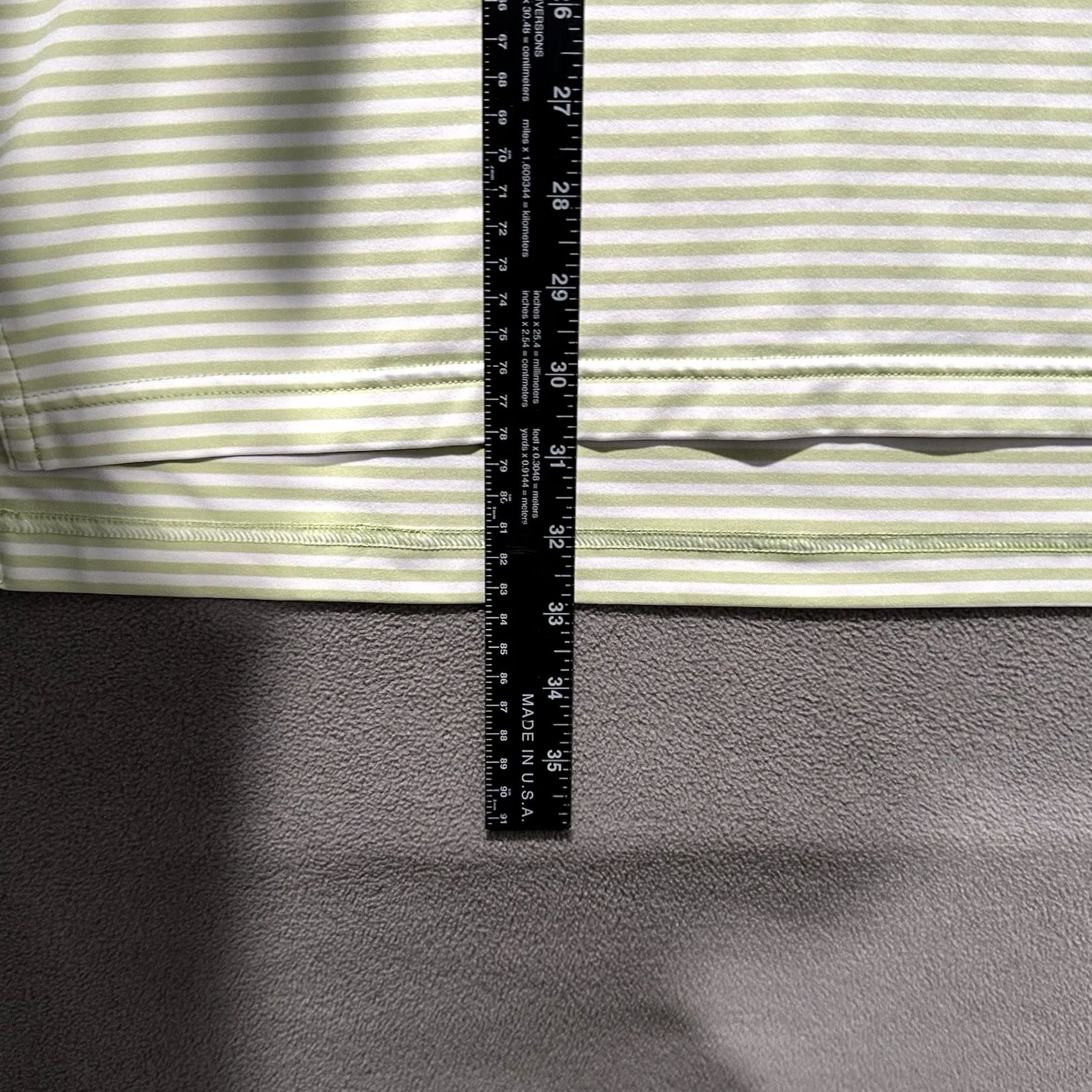 Peter Millar Peter Millar Polo Shirt Mens Large Green White Striped Golf Summer Comfort EUC Size US L / EU 52-54 / 3 - 8 Thumbnail