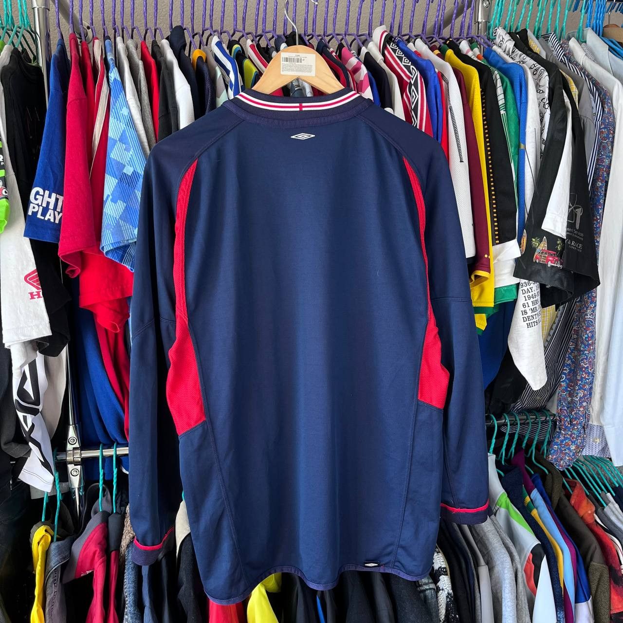 Umbro England 2002/2003 Reversible Longsleeve Soccer Jersey Size US L / EU 52-54 / 3 - 7 Thumbnail