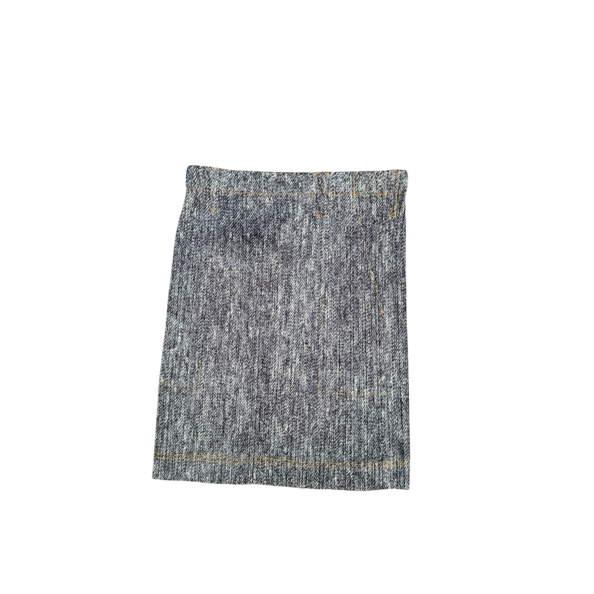 Issey Miyake Navy Blue Trompe l’oeil Denim Skirt Size 26" / US 2 / IT 38 - 1 Thumbnail