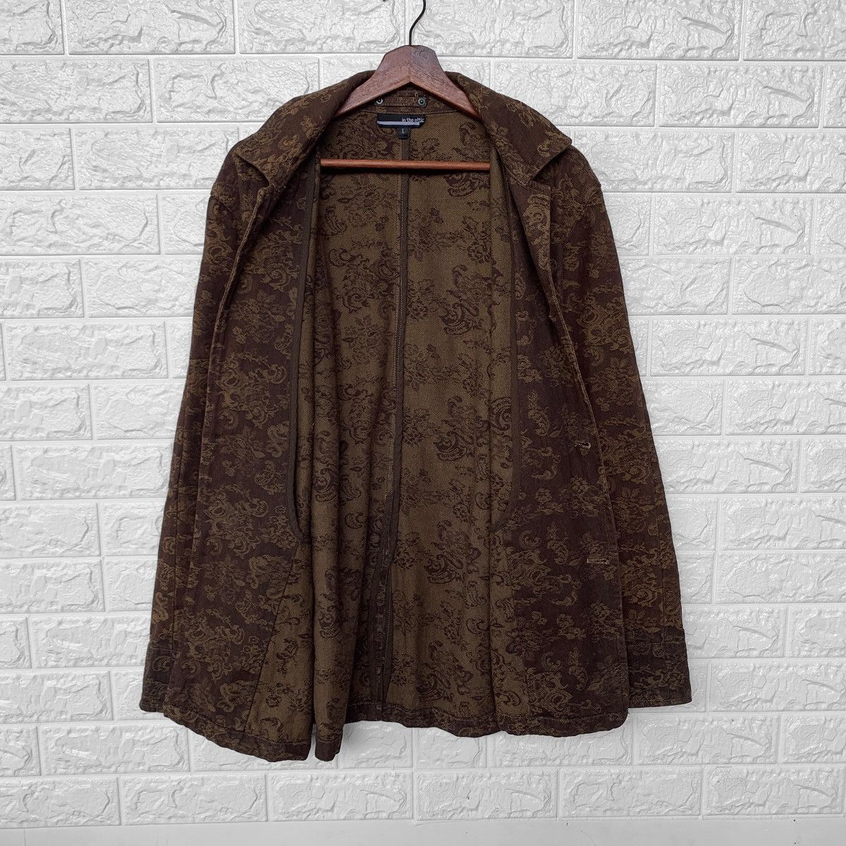 Japanese Brand IN THE ATTIC PAISLEY BROWN DENIM JACKET Size US M / EU 48-50 / 2 - 5 Thumbnail