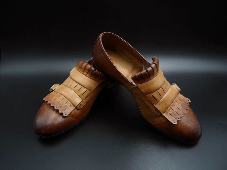 Santoni SantoniBrown tassel Lofour leather shoes 2503-Nextarrow Size US 6 / EU 39 - 3 Thumbnail