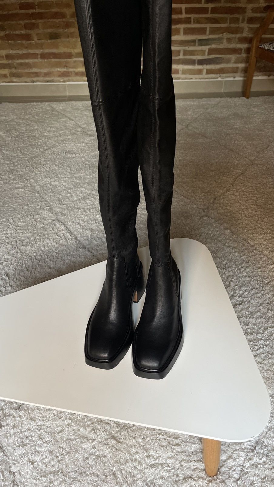 Maje Maje Black Leather Knee High Boots Size 38 Size US 8 / IT 38 - 5 Thumbnail