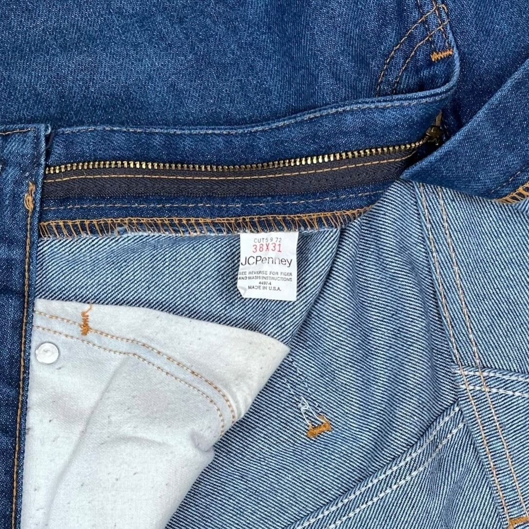 Vintage True Vintage 70s Plain Pockets Jeans 38x28 Bootcut Dark Wash Size US 38 / EU 54 - 5 Thumbnail