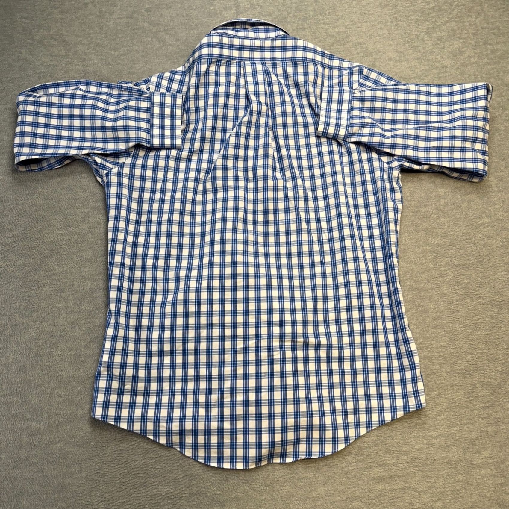 Brooks Brothers Brooks Brothers Shirt Mens Large Blue White Plaid Regent Fit Non Iron Cotton Button-Up Navy Blue Plaid Size US L / EU 52-54 / 3 - 5 Thumbnail