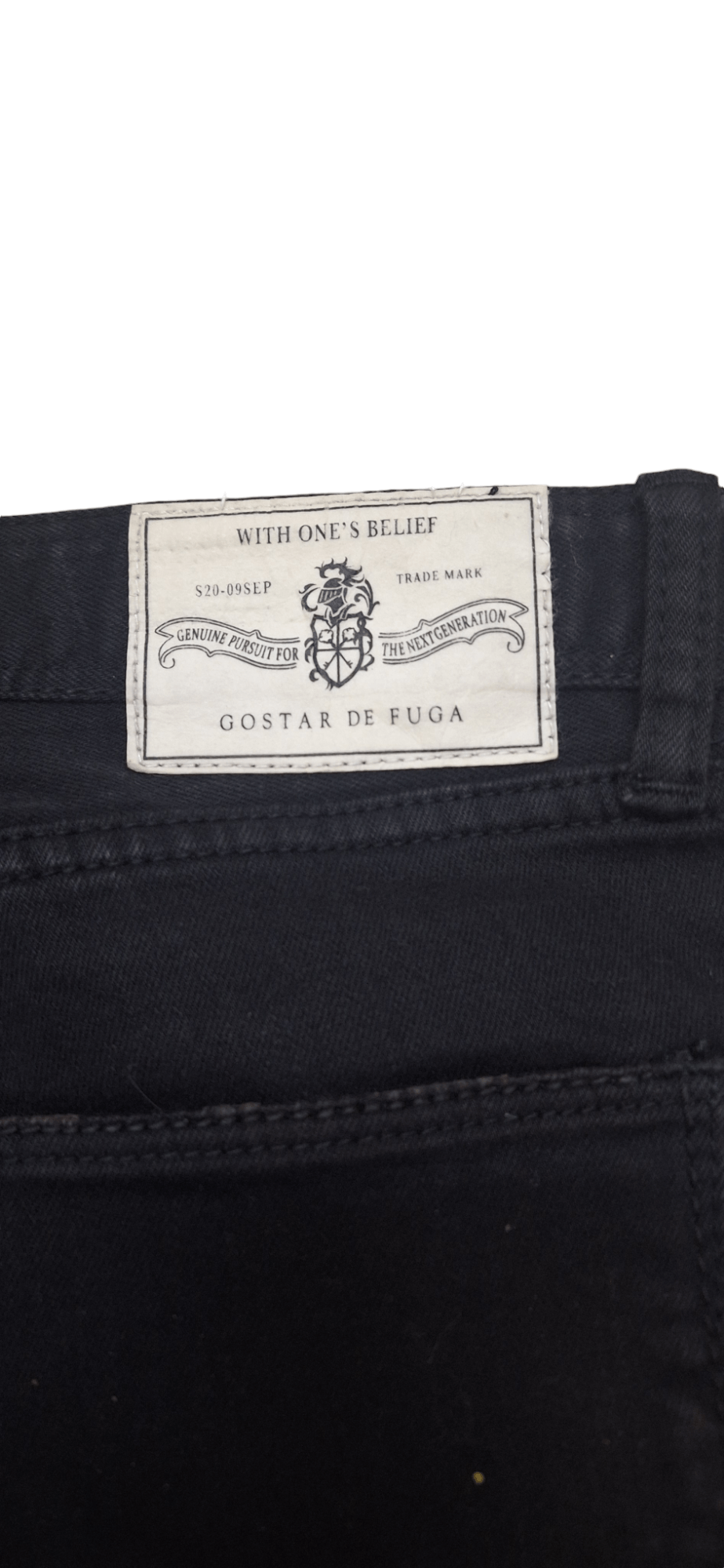 GOSTAR DE FUGA Gostar De Fuga Distressed Zipper Denim Size US 31 - 18 Thumbnail