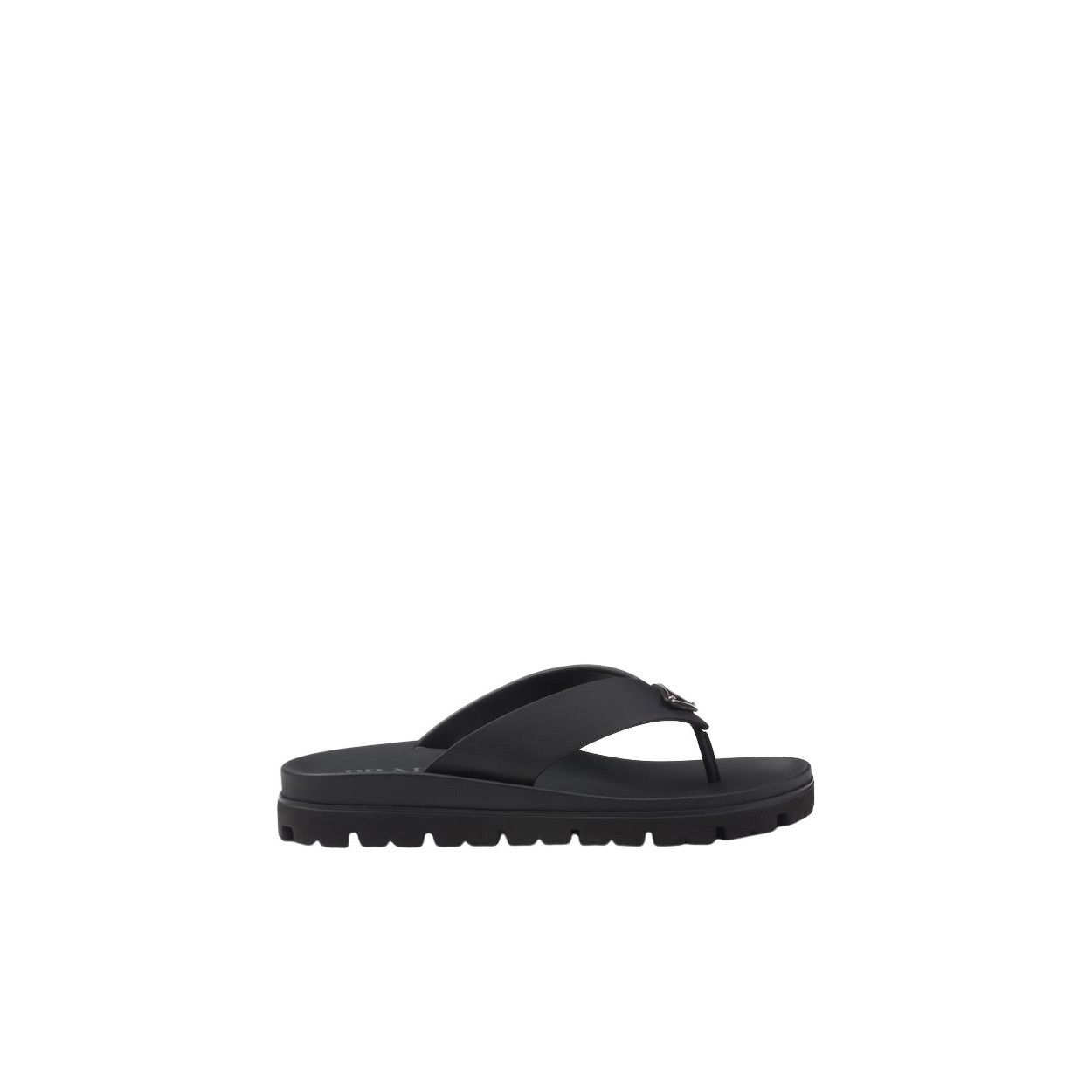 Prada PRADA $775 Black Rubber Thong Sandals New & Authentic (Men's Size US 8 / EU 41 - 2 Thumbnail