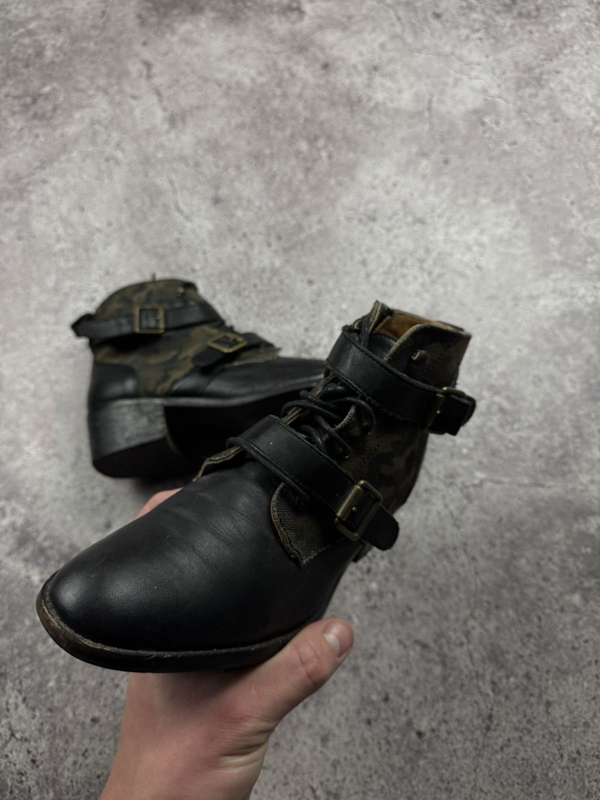 Vintage Vintage Leather Cowboy Japanesse Camo Y2K Boots Heels Rare Size US 9 / IT 39 - 15 Thumbnail