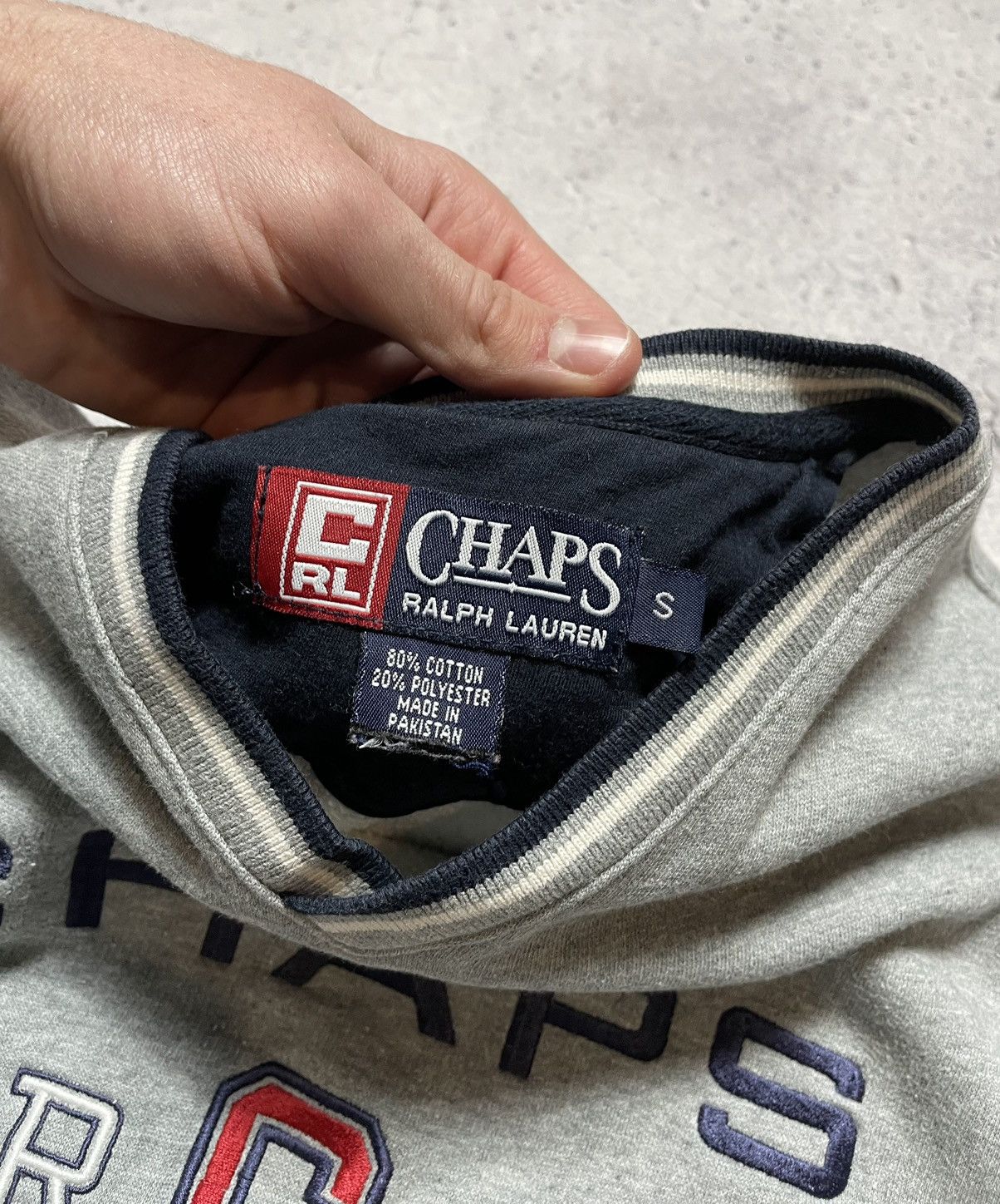 Polo Ralph Lauren Vintage Sweatshirt 90s Chaps Polo Ralph Lauren Big Logo Y2K Size US S / EU 44-46 / 1 - 9 Thumbnail