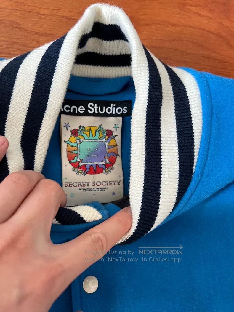 Acne Studios Acne Studios Wool-blend unisex color block baseball jacket Size US M / EU 48-50 / 2 - 2 Thumbnail