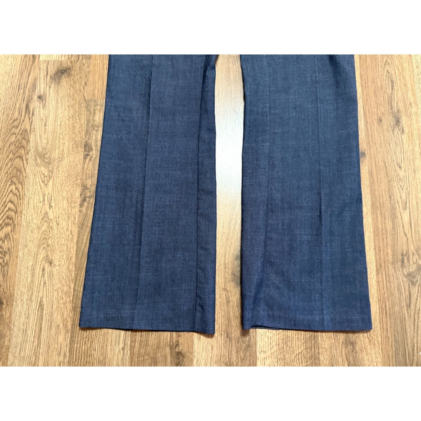 Vintage Maurices Pants Women's 7/8R Blue Pleated Dress Pants 41" Length Size 28" / US 6 / IT 42 - 3 Thumbnail