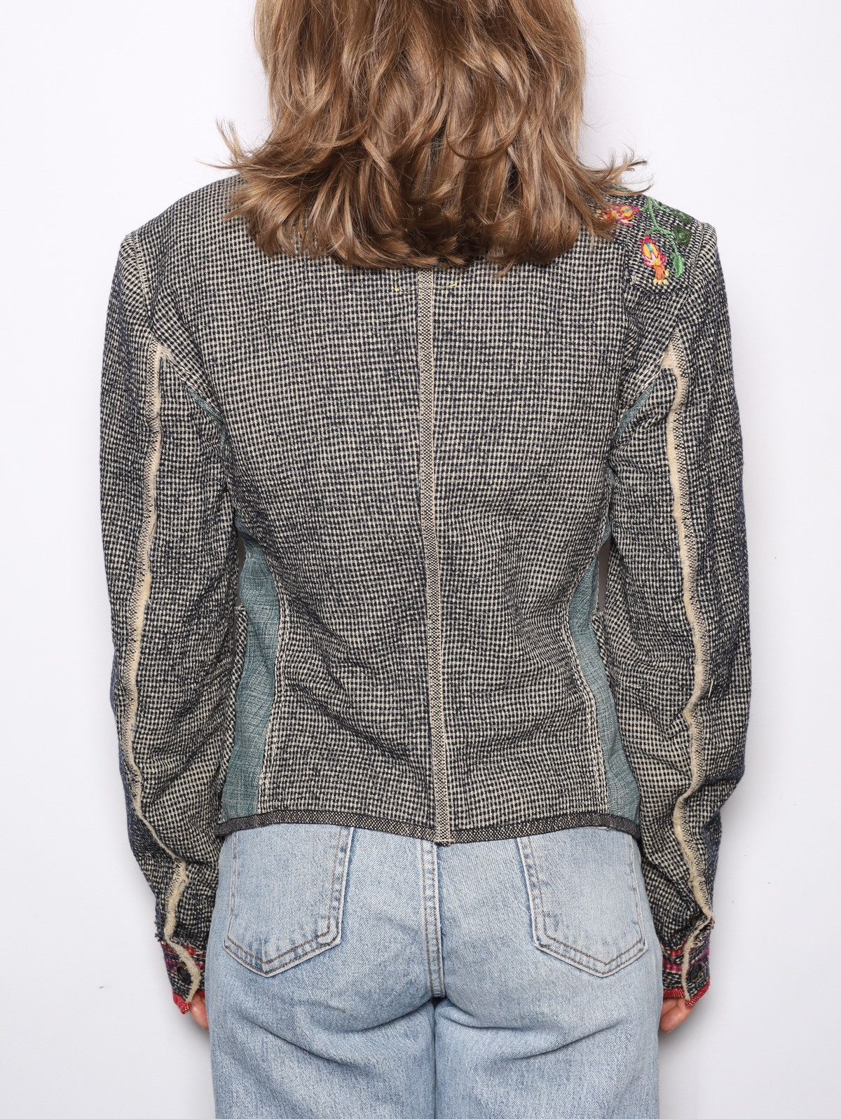 Marithe + Francois Girbaud Marithe Francois Girbaud Wool Cotton Printed Blazer Jacket Size M / US 6-8 / IT 42-44 - 3 Thumbnail