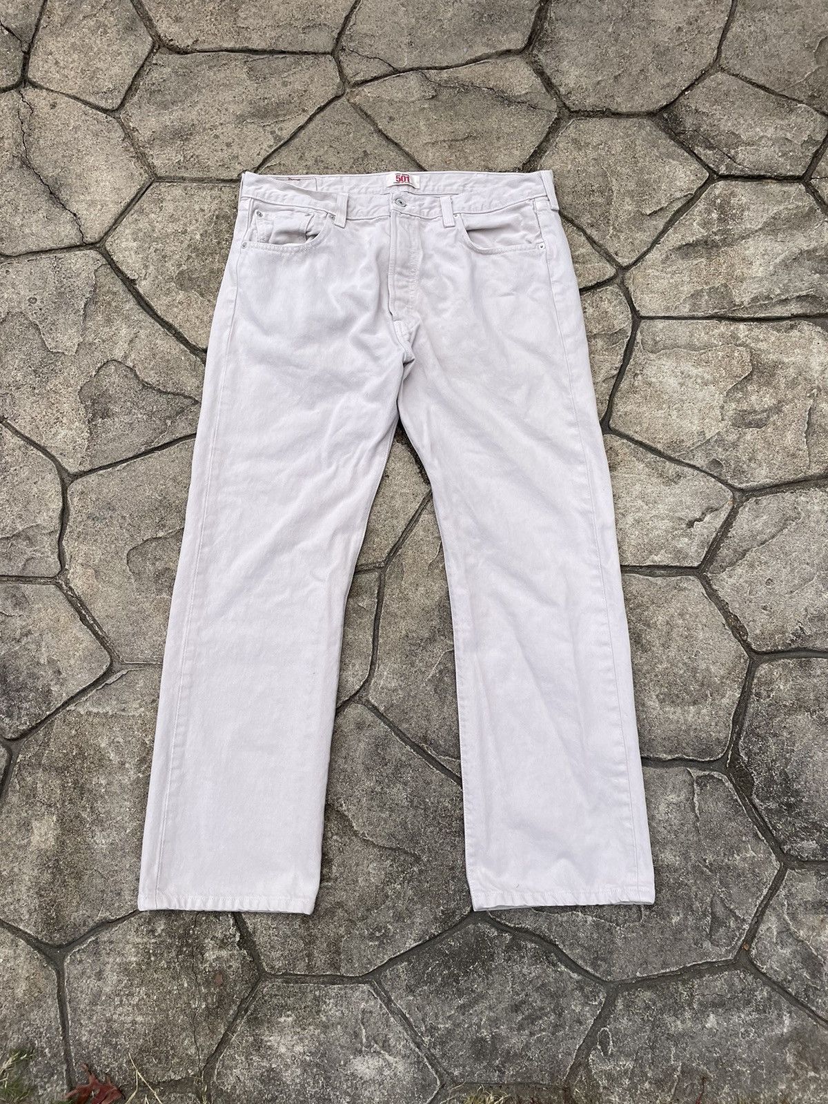 Levi's Y2K Levi 501 Made in USA Khaki Pants Size US 38 / EU 54 - 2 Thumbnail