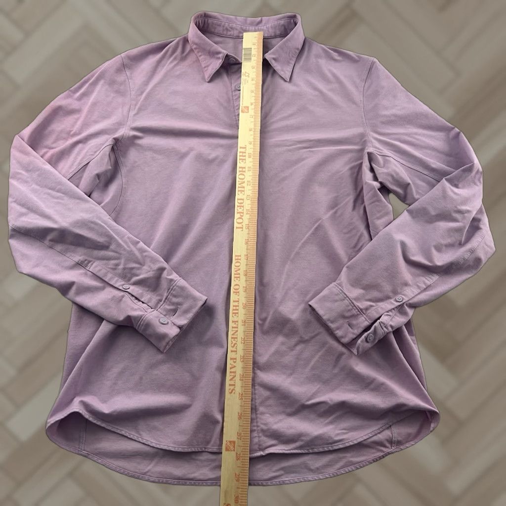 Lululemon Lululemon Long Sleeve Button Front Shirt Men's Large Purple Pink Size US L / EU 52-54 / 3 - 1 Thumbnail