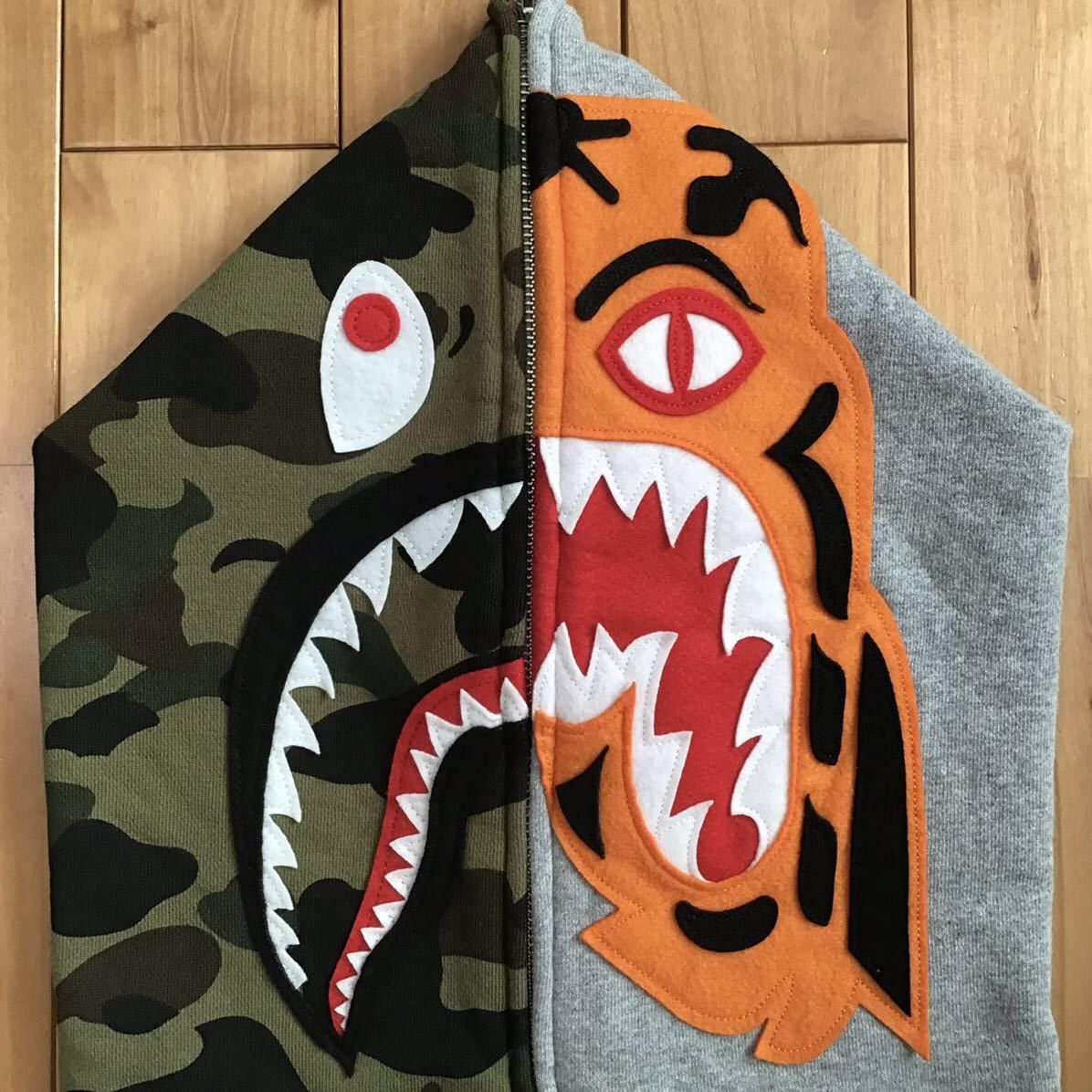 Bape BAPE Crazy face tiger shark full zip hoodie a bathing ape Size US XXL / EU 58 / 5 - 4 Thumbnail