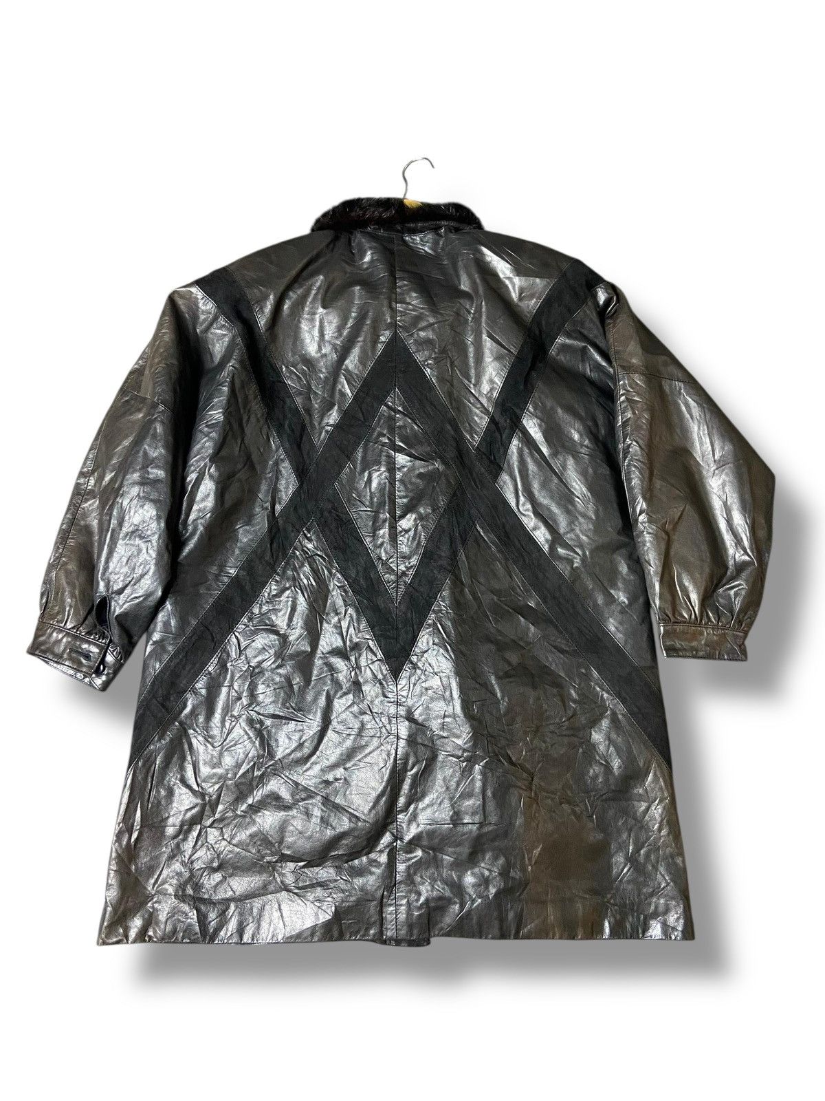 Japanese Brand Zorronuez Leather Coat with Fur Collar (149) Size US L / EU 52-54 / 3 - 2 Thumbnail
