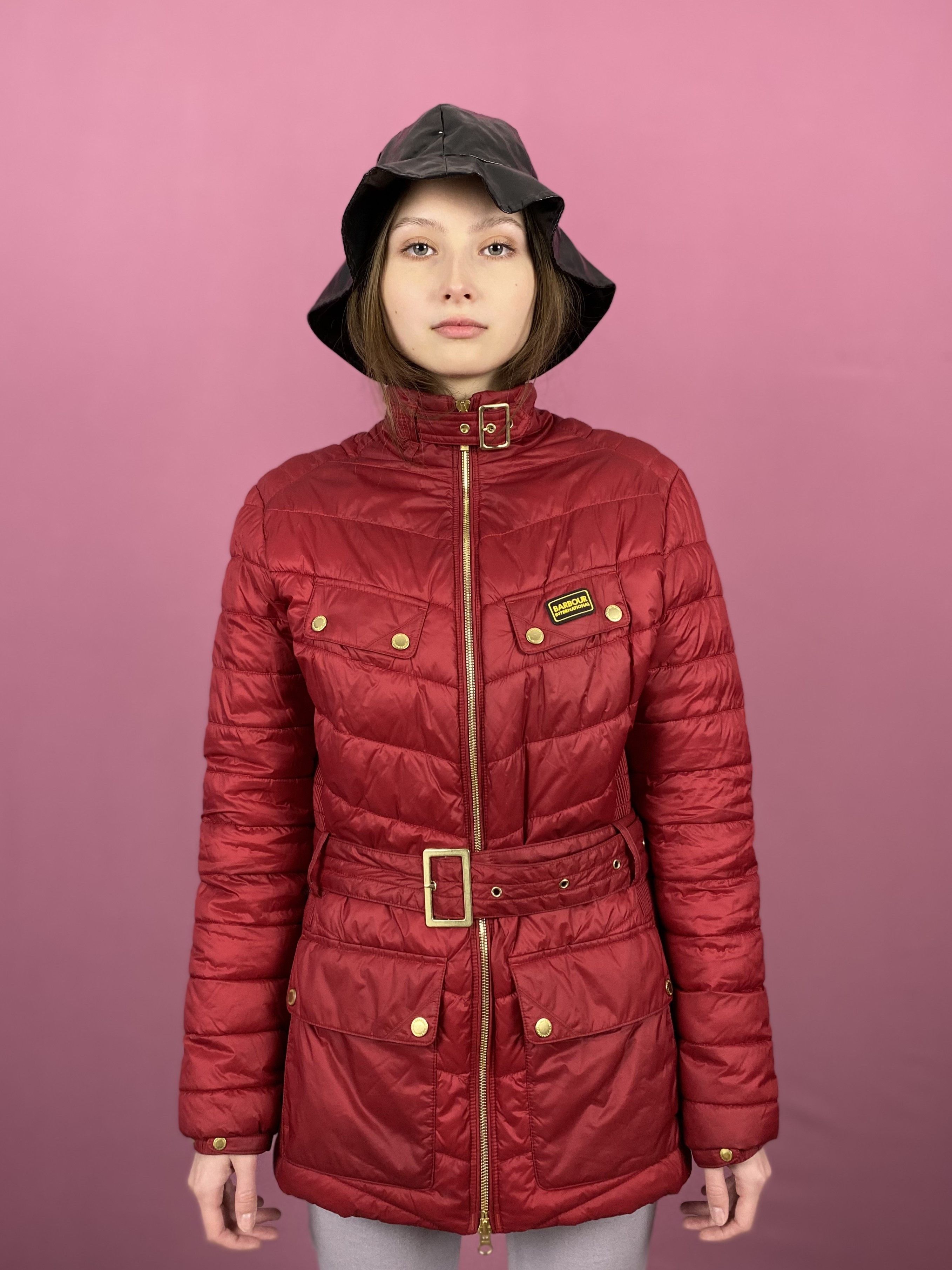 Barbour × Vintage Barbour Vintage Women's Quilted Long Jacket - L Size L / US 10 / IT 46 - 1 Thumbnail