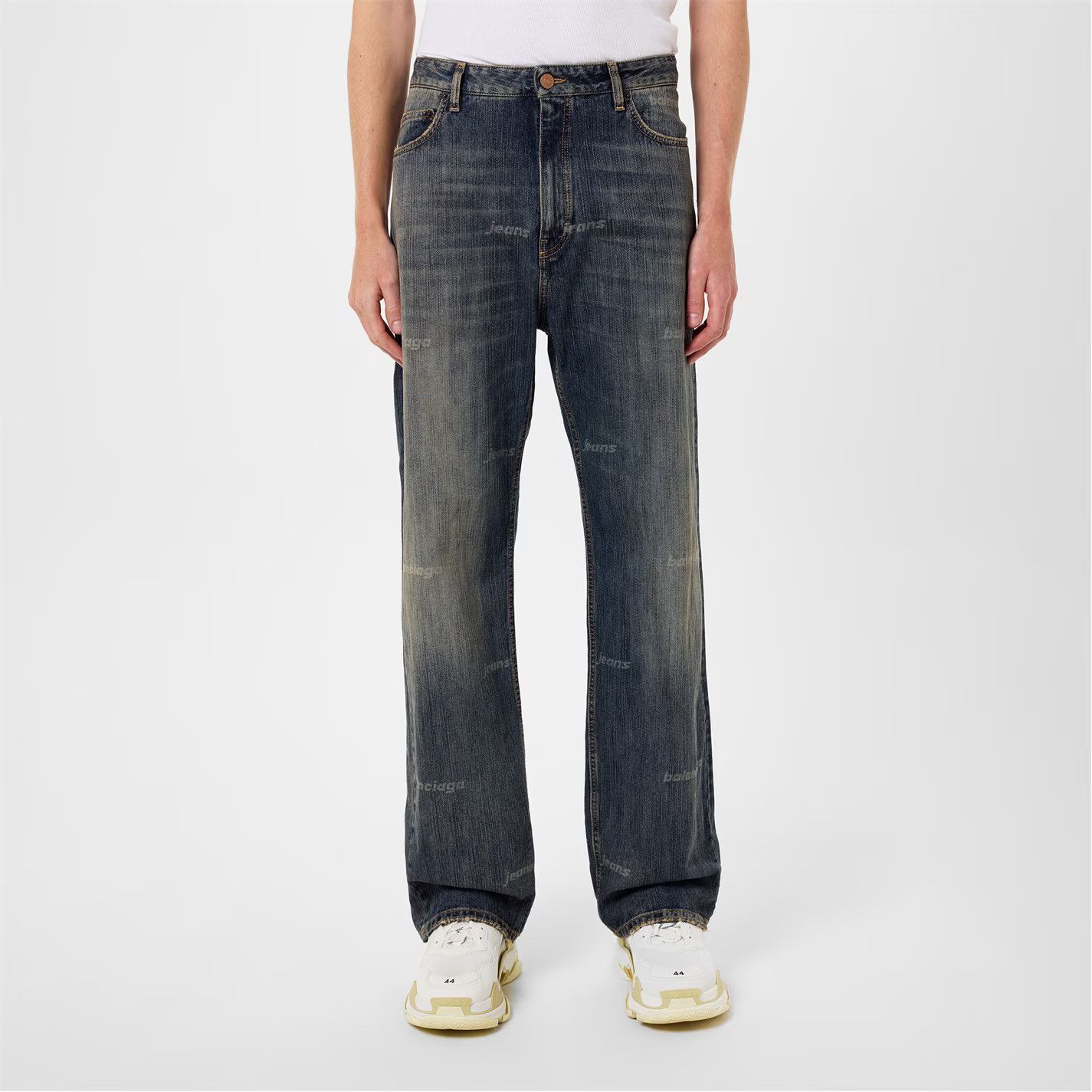 Balenciaga o1g2r1mq0226 Bootcut Jeans In Blue Size US 34 / EU 50 - 3 Thumbnail