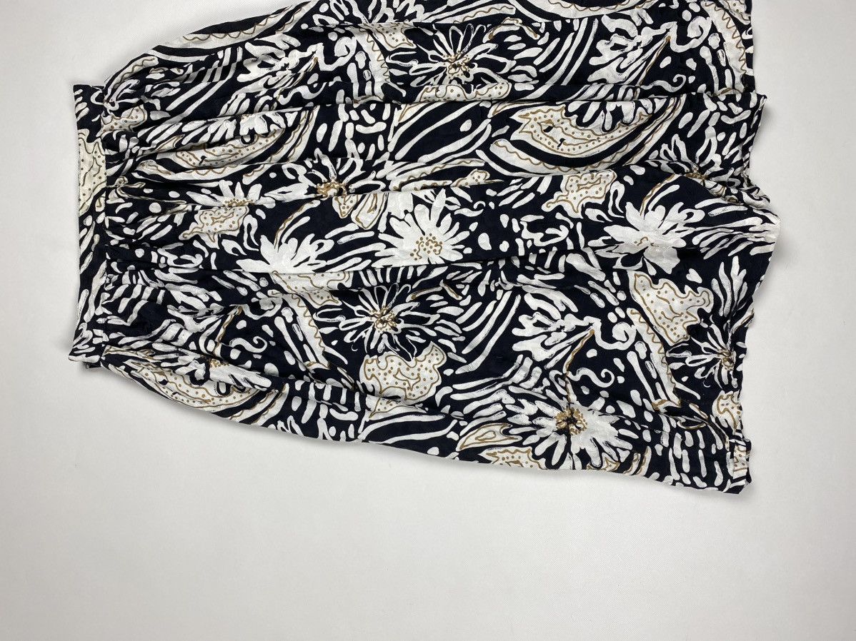 Dior × Vintage Christian Dior Coordonnes Floral Pattern Pleated Silk Skirt Size 30" / US 8 / IT 44 - 15 Thumbnail