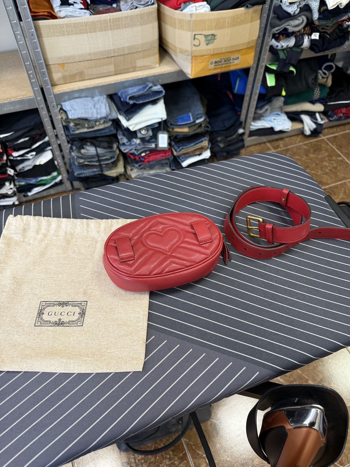 Gucci 🇮🇹 Gucci 476434 GG Marmont Bag Waist Pouch Belt Bag Waist Size ONE SIZE - 10 Thumbnail