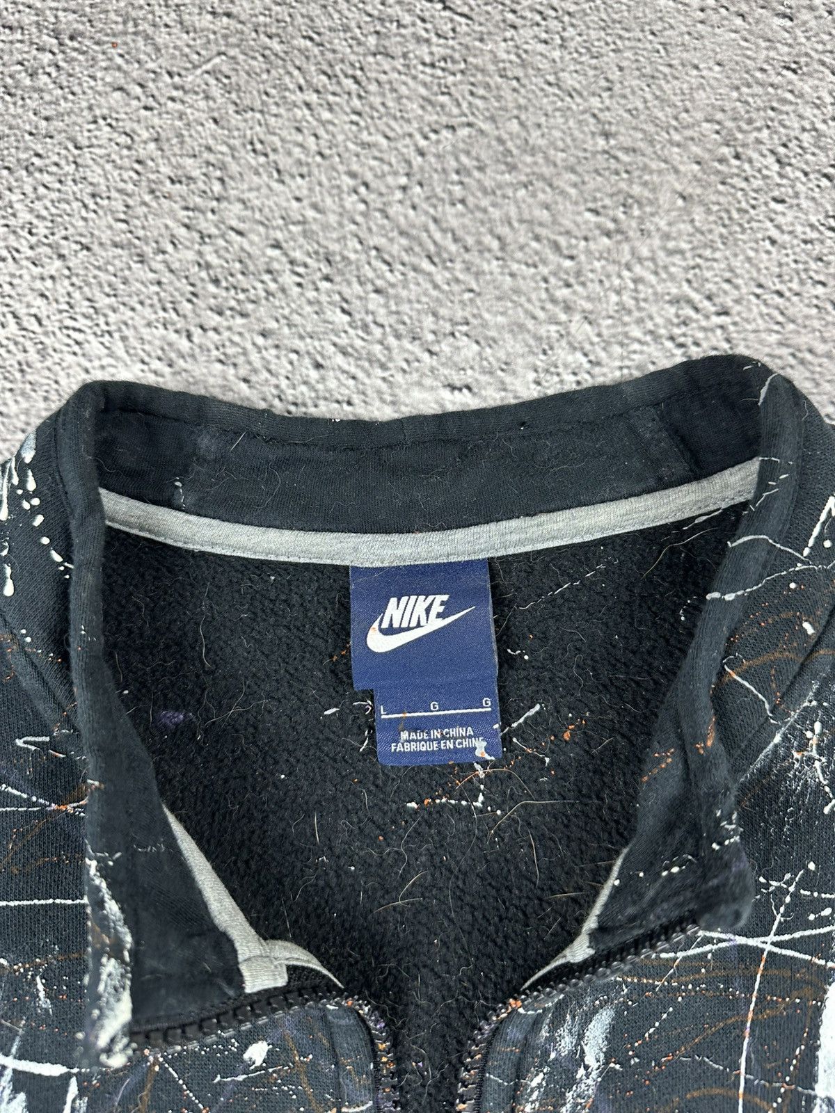 Nike Vintage Nike Custom Tie-Dye Paint Zip Hoodie Y2K Distressed Size US L / EU 52-54 / 3 - 8 Thumbnail