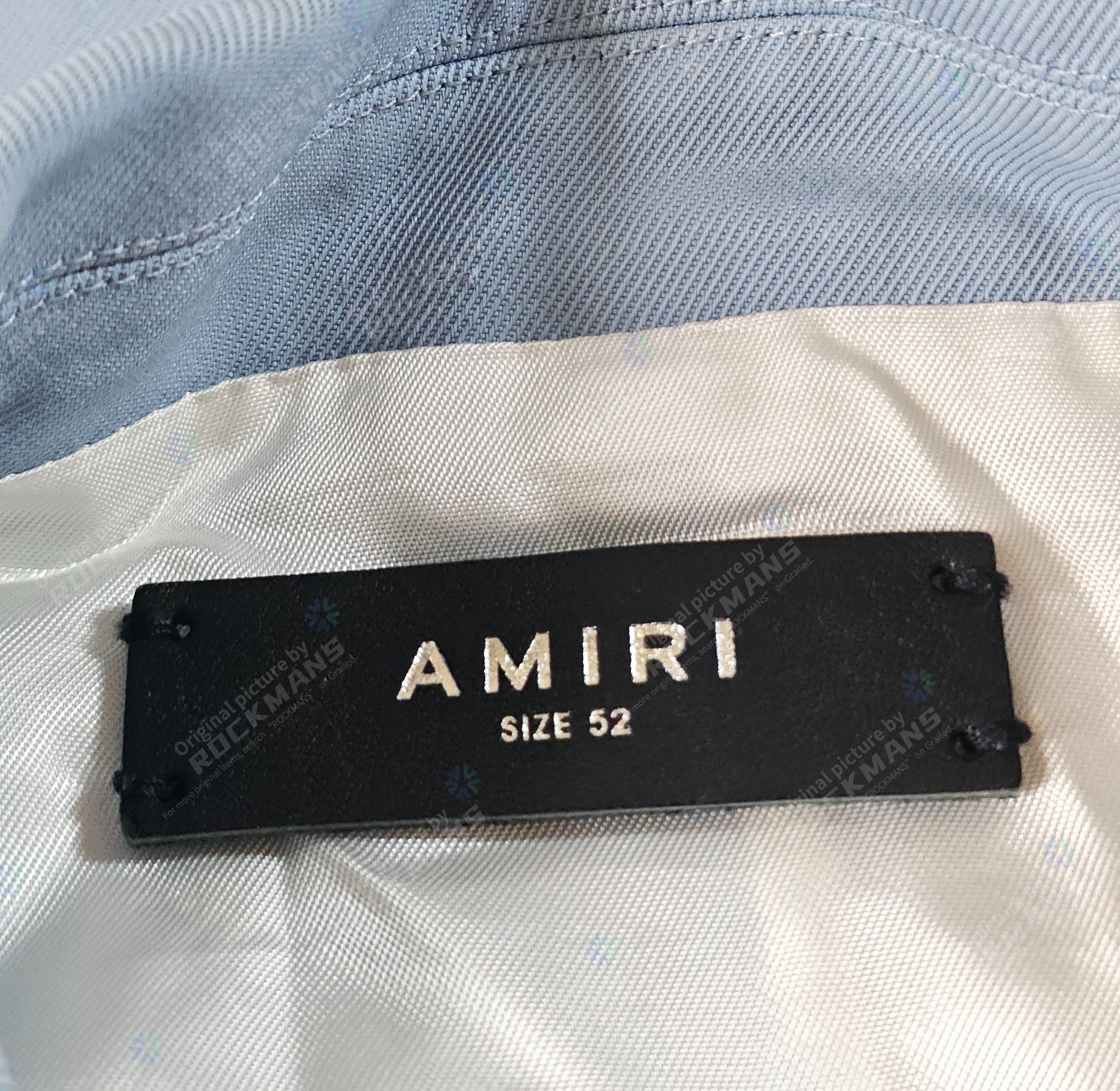 Amiri Amiri Men Double Breasted Baby Blue Blazer Jacket Size 52 Size 52L - 6 Thumbnail