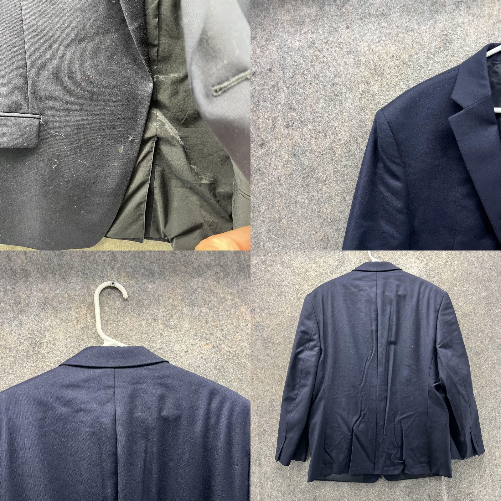 Ralph Lauren Lauren Ralph Lauren Blazer Mens 44S Navy Blue Wool Three-Button Suit Jacket Size 44R - 8 Thumbnail
