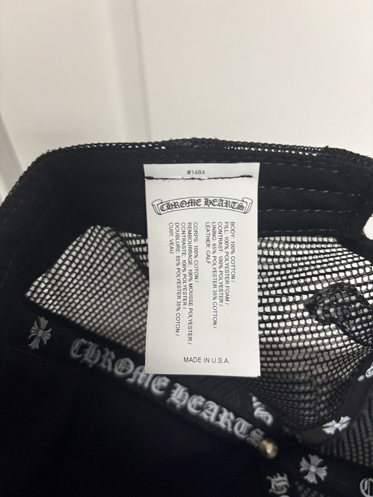 Chrome Hearts Chrome Hearts Cemetery Cross White Calf Hair Hat Size ONE SIZE - 6 Thumbnail