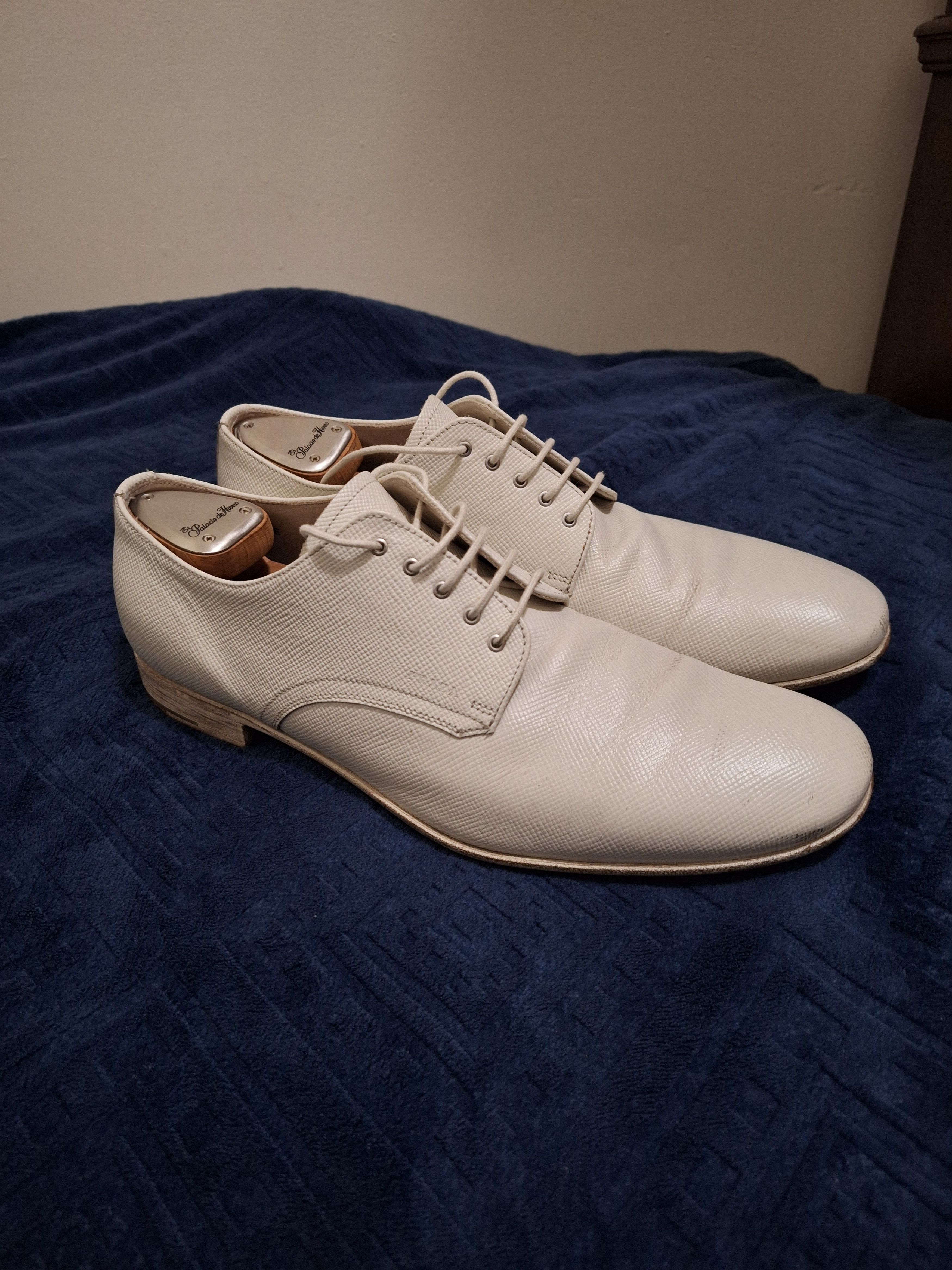 Prada Prada ivory derby shoes Size US 10 / EU 43 - 1 Thumbnail