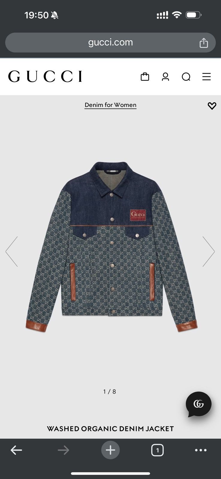 Gucci GUCCI WASHED ORGANIC DENIM JACKET Size US S / EU 44-46 / 1 - 1 Thumbnail