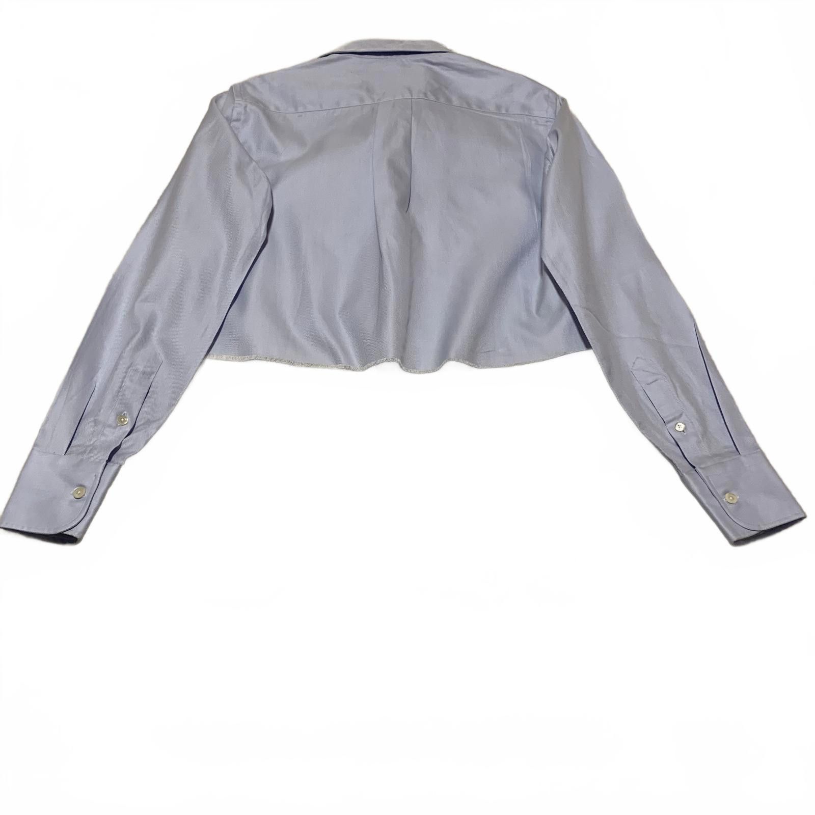 Other Hommegirls Women's S Chambray Blue Cropped Shirt Size S / US 4 / IT 40 - 2 Thumbnail