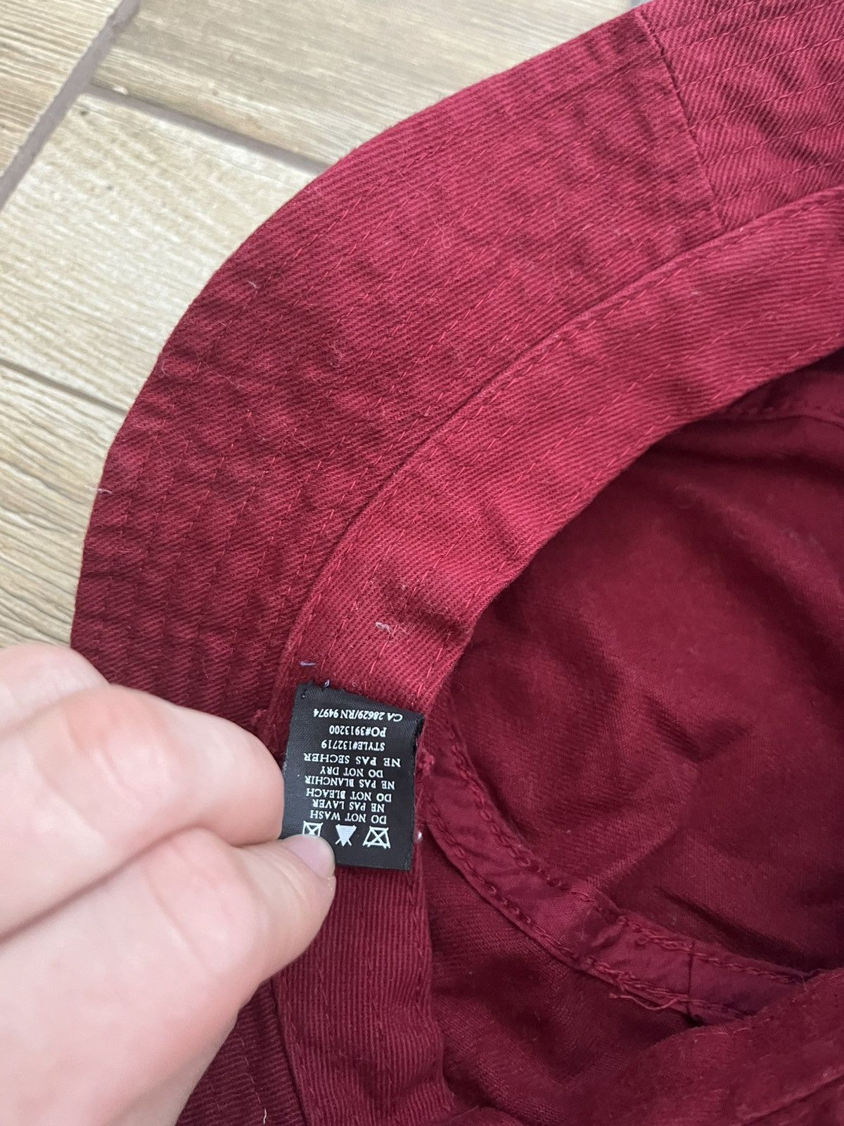 Stussy Stussy Burgundy Bucket Hat Corduroy — Classic Logo Embroider Size ONE SIZE - 4 Thumbnail