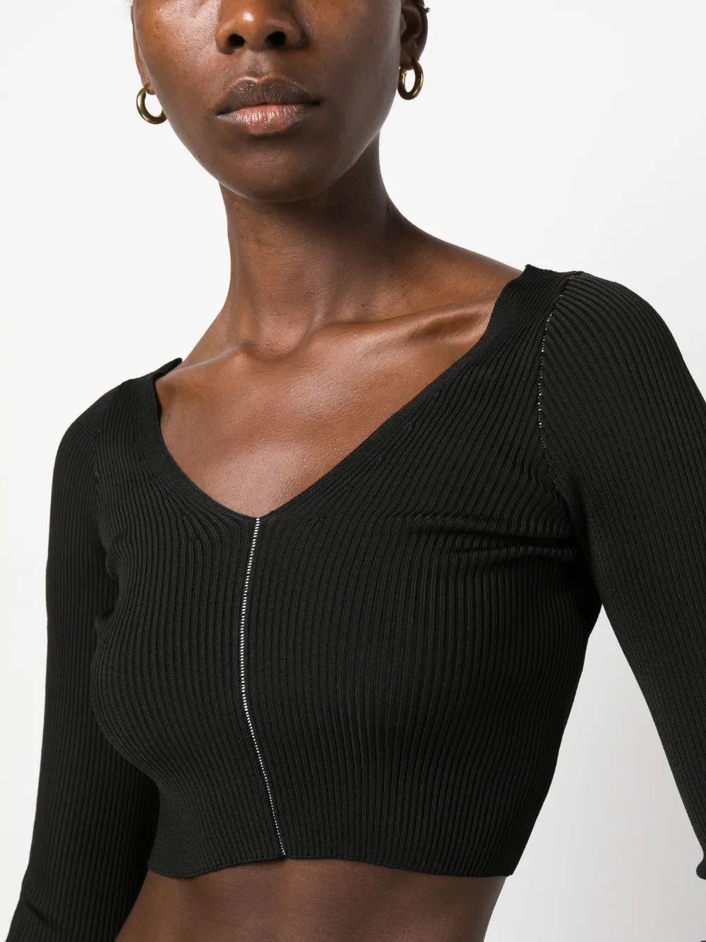 Marni o1y1125 V-neck Sweater in Black Size M / US 6-8 / IT 42-44 - 2 Thumbnail