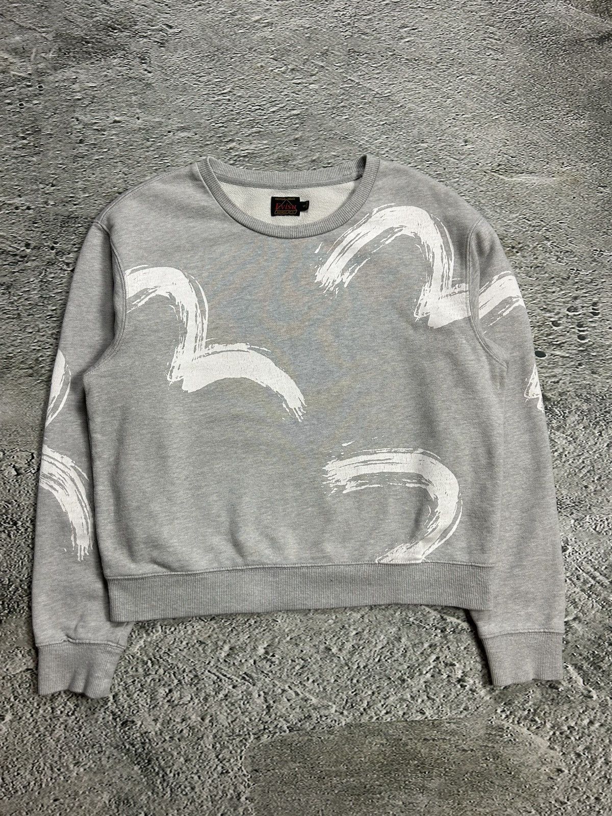 Evisu × Japanese Brand × Vintage Evisu sweatshirt multilogo seagull vintage grey Y2K Size S / US 4 / IT 40 - 1 Thumbnail