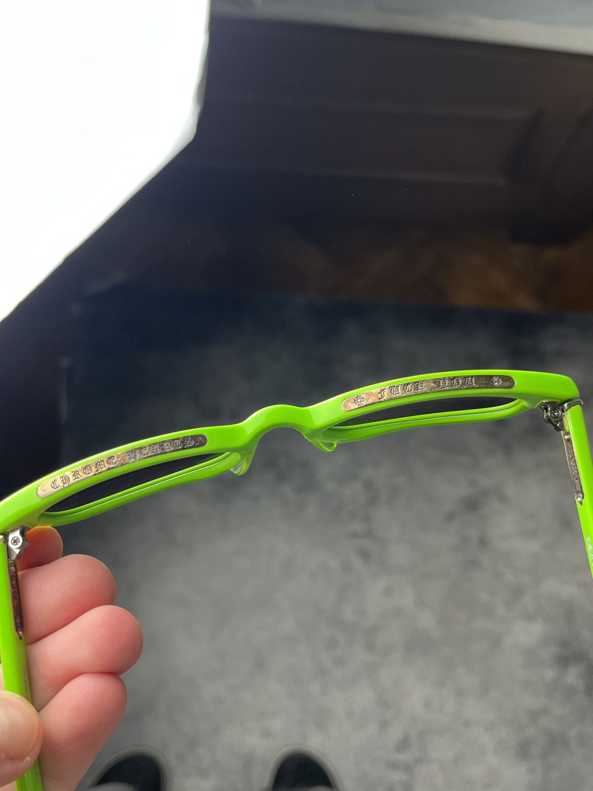 Chrome Hearts 🔥CROME HEARTS LOWRIDER 925 SILVER LIME SUNGLASSES JAPAN Size ONE SIZE - 8 Thumbnail