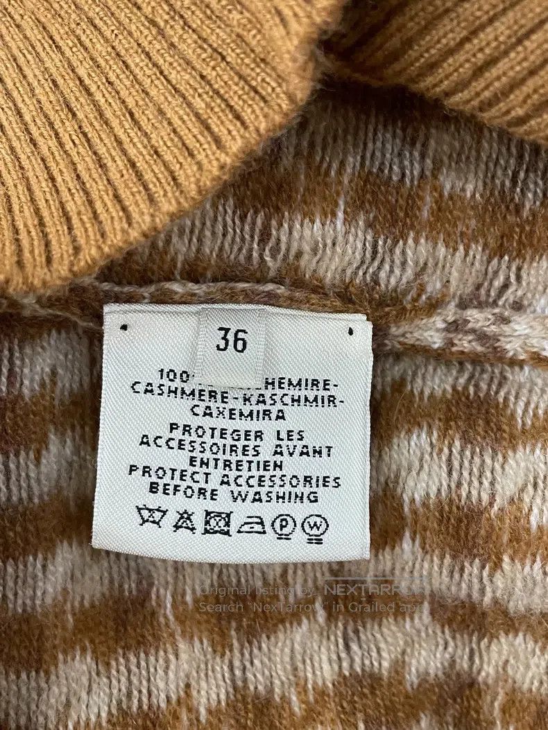 Hermes Hermes Goat Hair Houndstooth Knit Sweater Size XS / US 0-2 / IT 36-38 - 5 Thumbnail